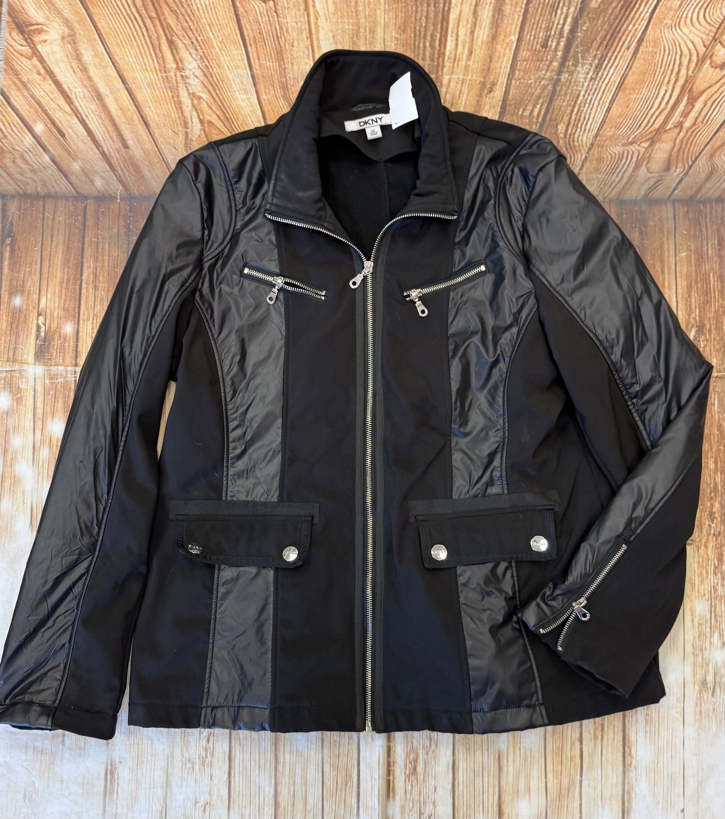 DKNY black Jackets/Coats, xl