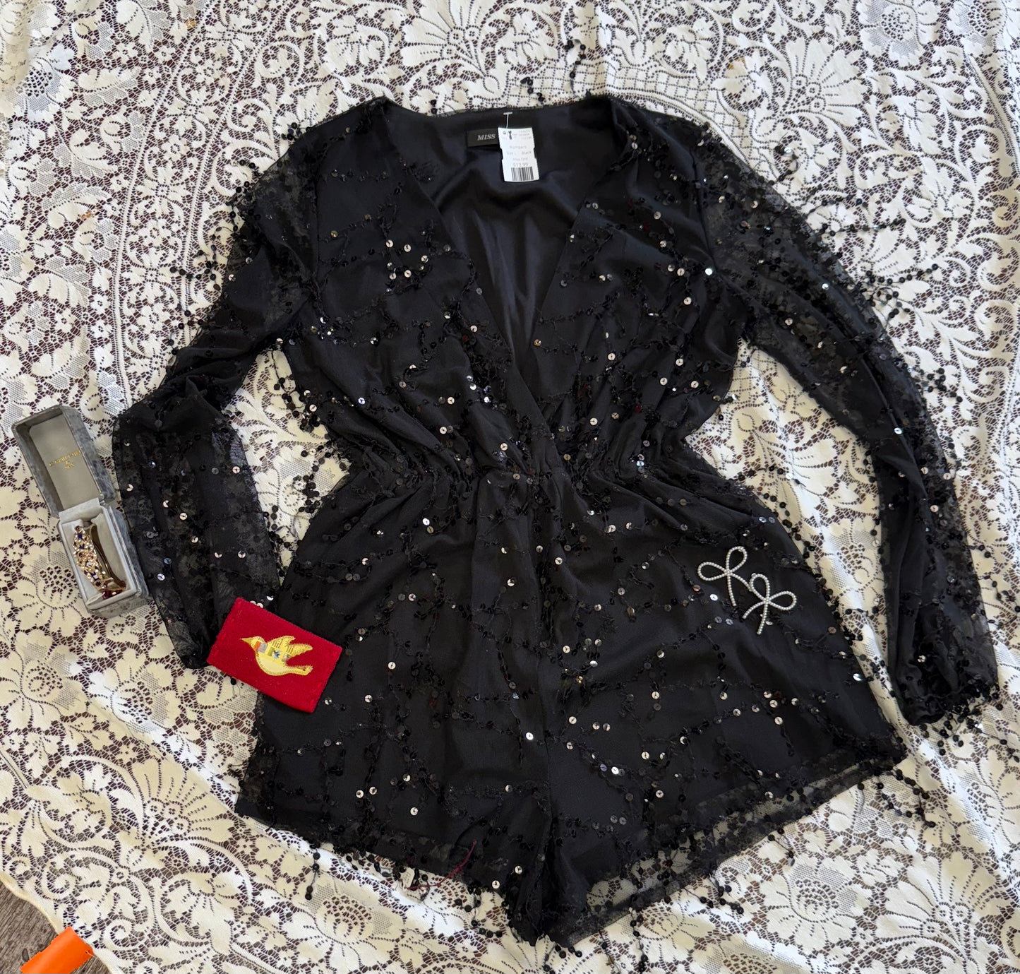 Miss Ord Black Rompers, L