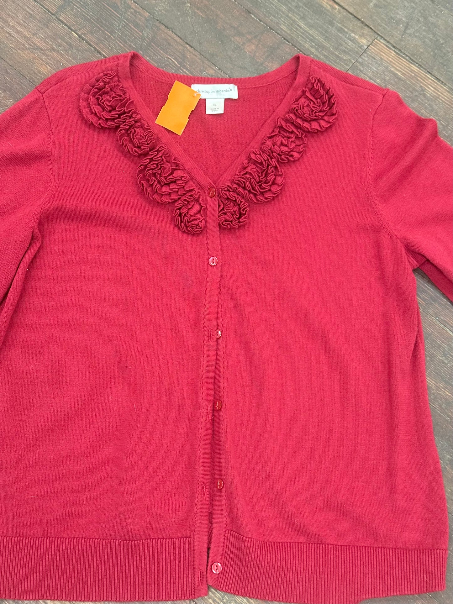 Christopher & Banks Red Cardigans, XL