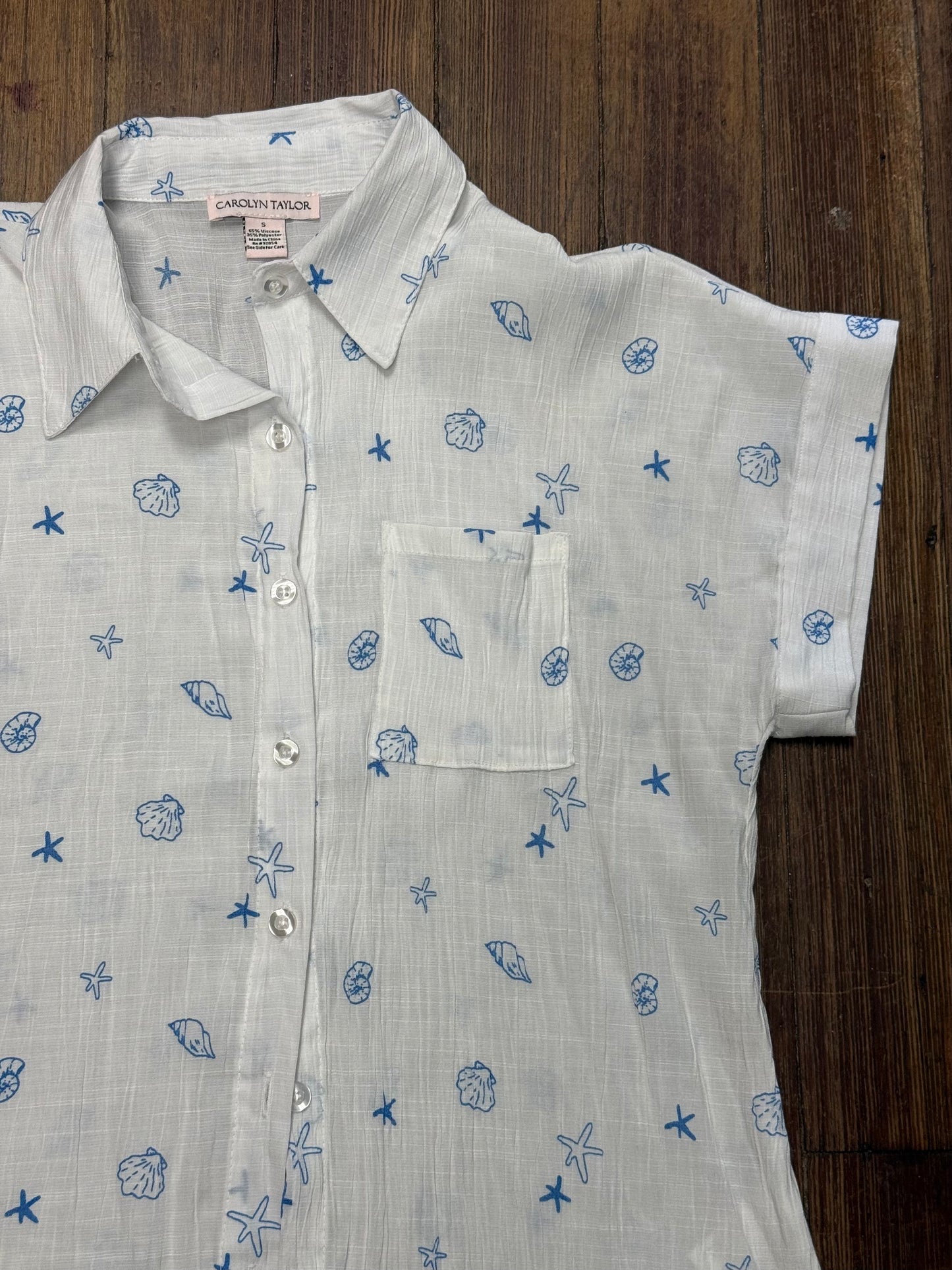 Carolyn Taylor white Tops, small