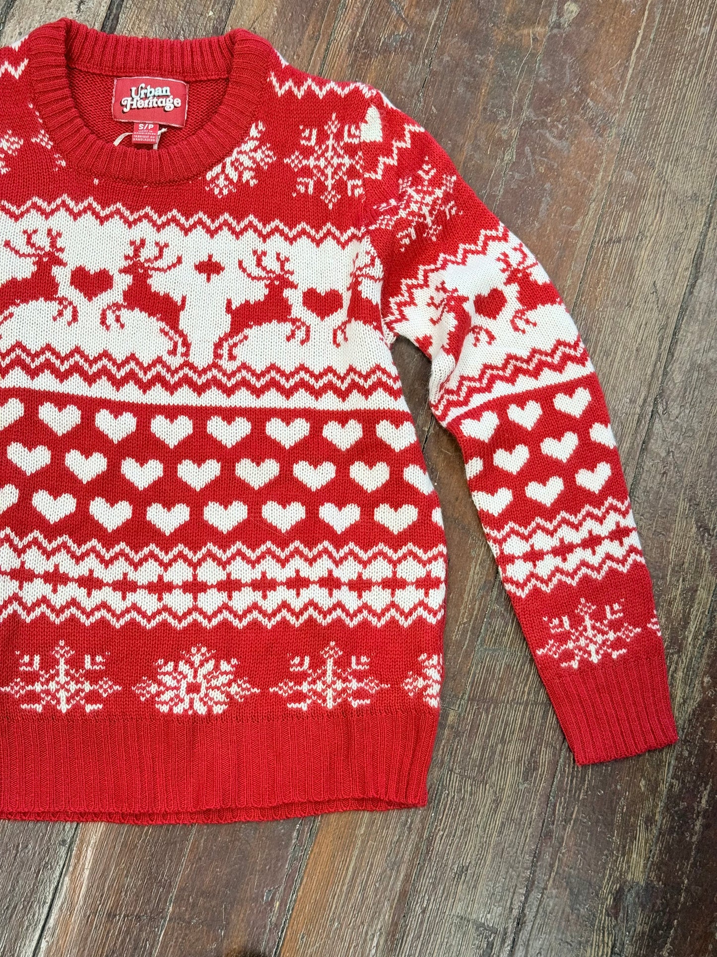 Urban Hertiage Red/White Sweaters, S