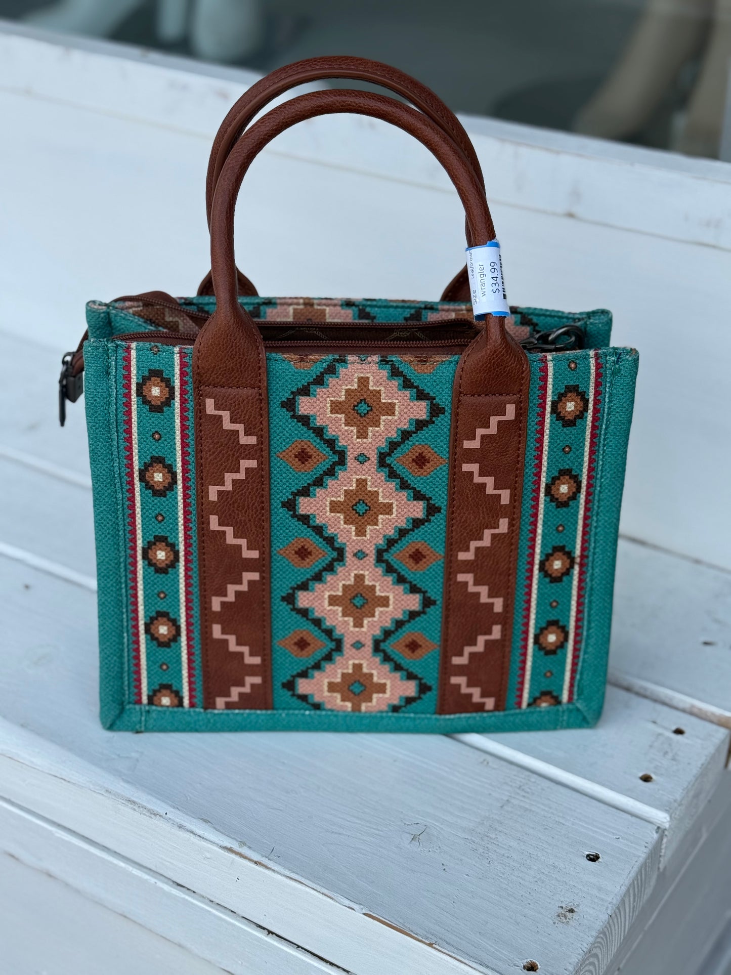 wrangler teal/brown Purses