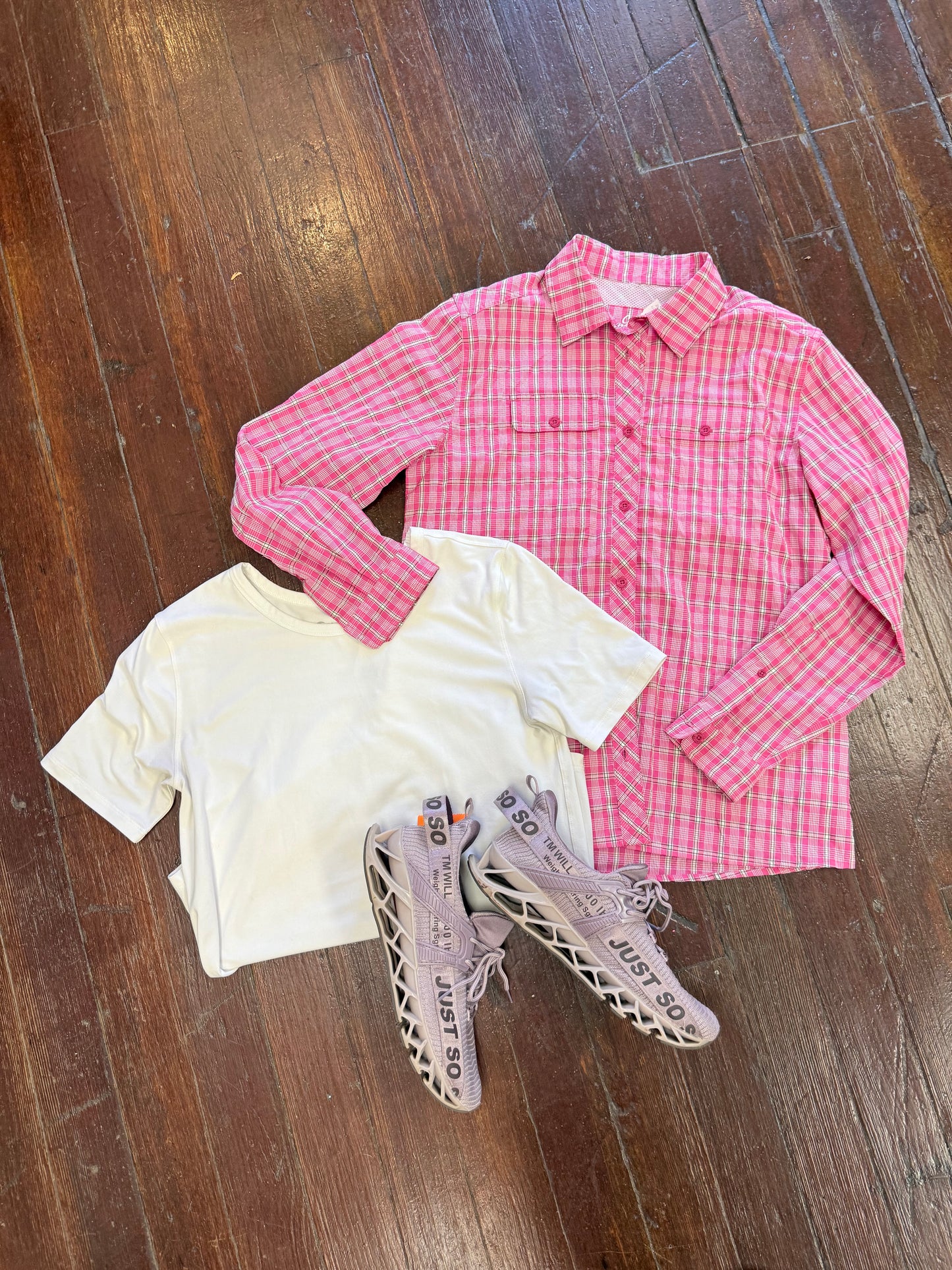 Cabela's Pink Plaid Tops, L