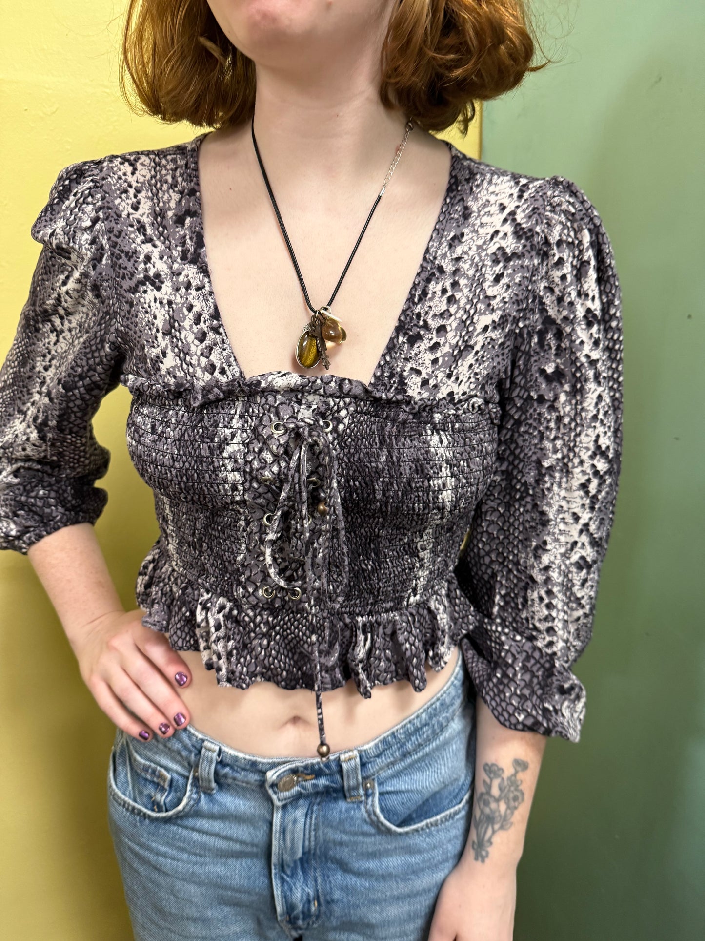 Angie black/white/gray Vintage, small