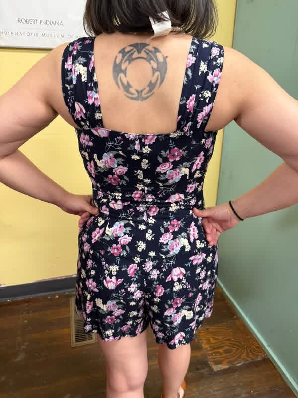 Hava floral print Vintage romper, m