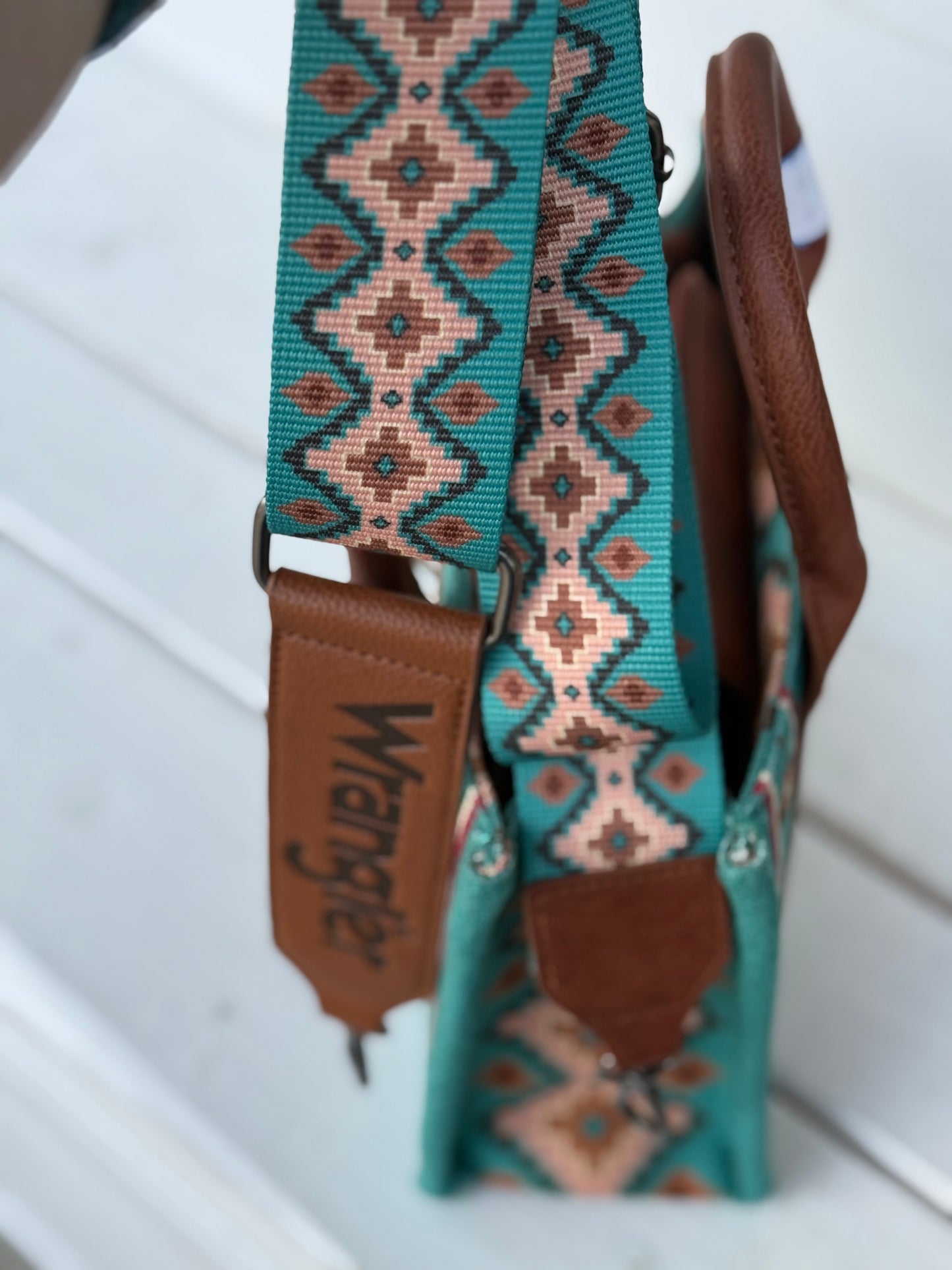 wrangler teal/brown Purses