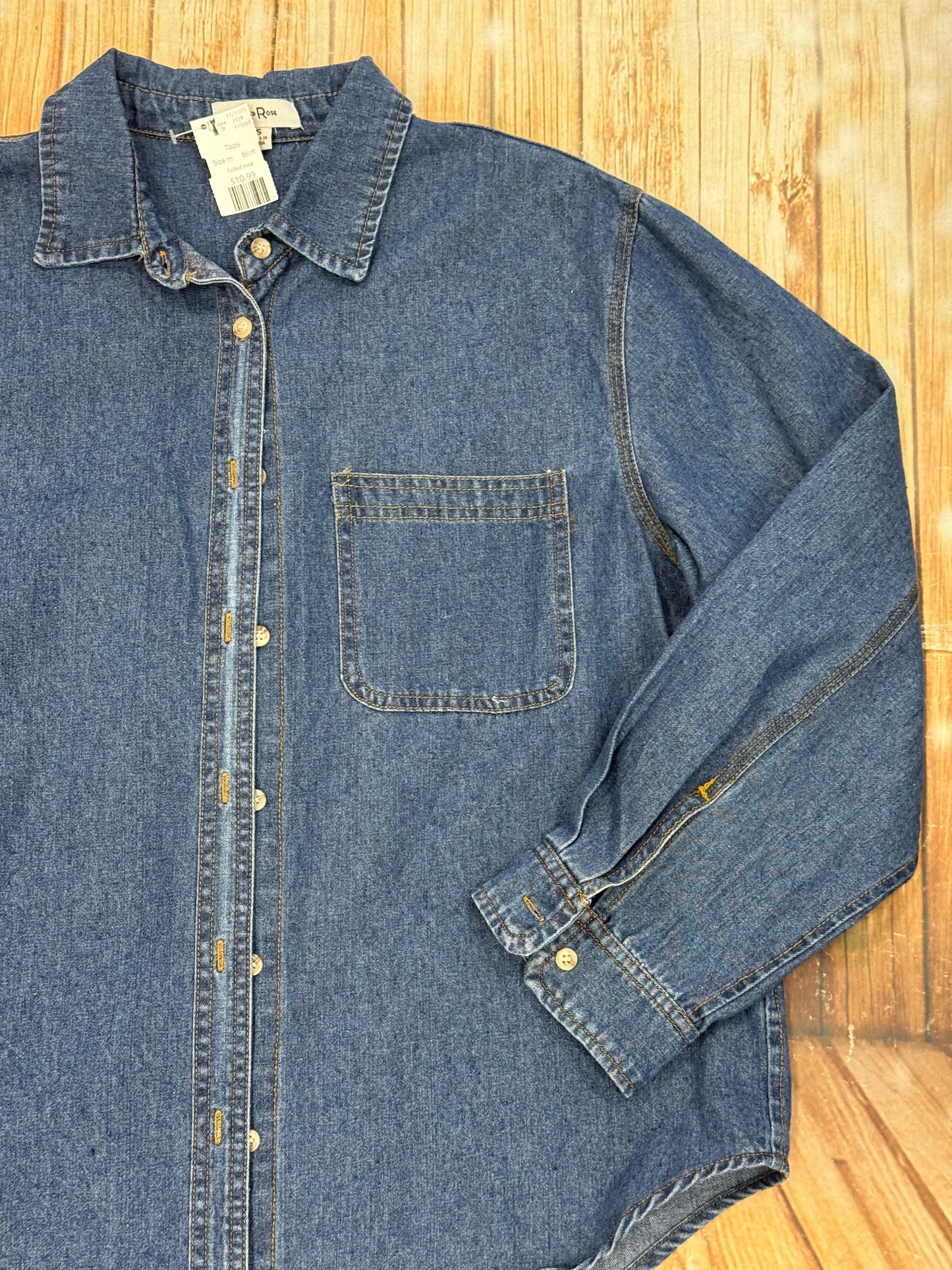 faded rose blue Tops, m