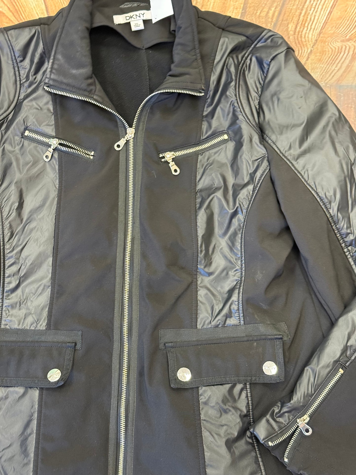 DKNY black Jackets/Coats, xl
