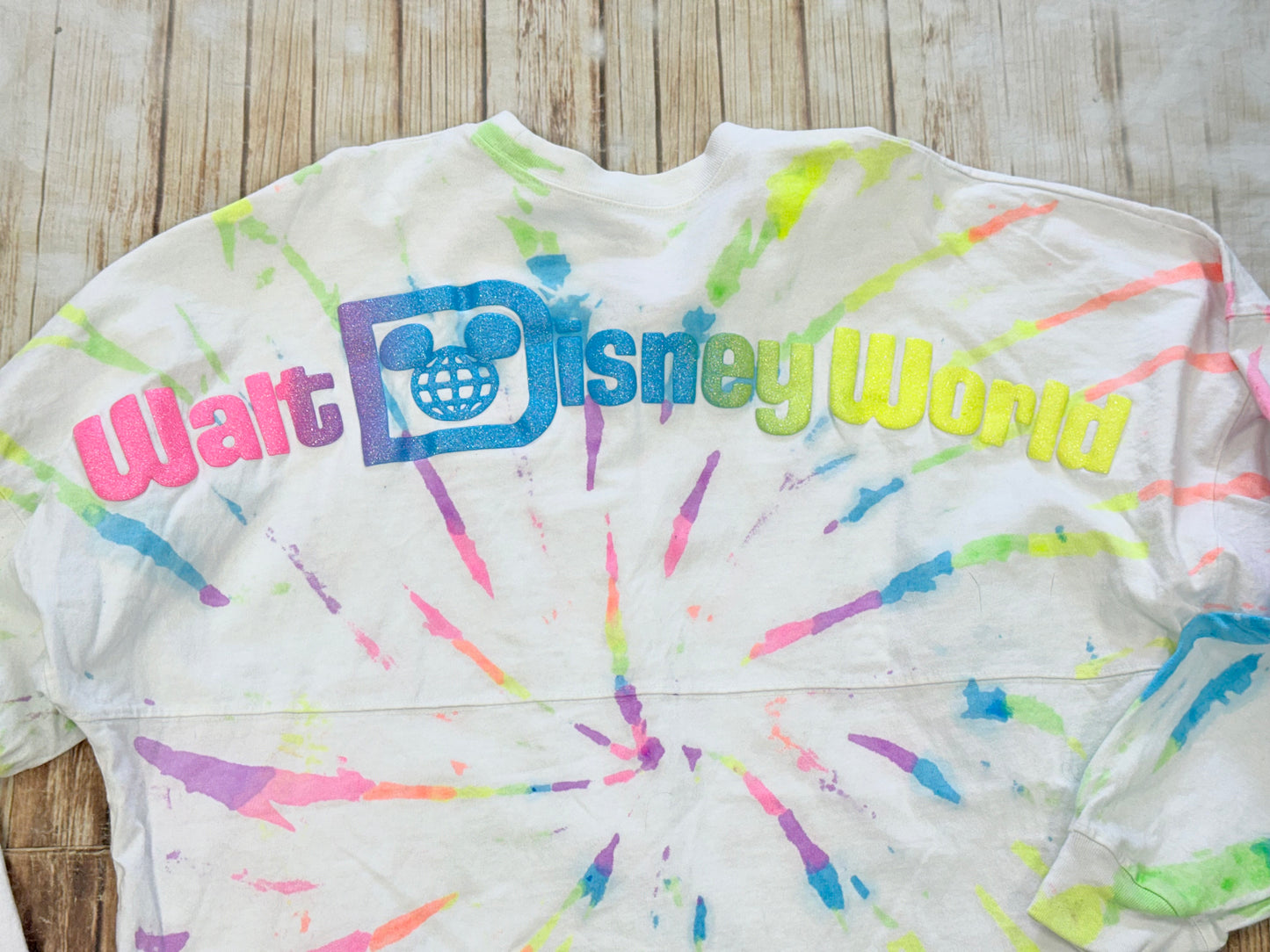 Spirit Jersey White Tie Dye Tops, L