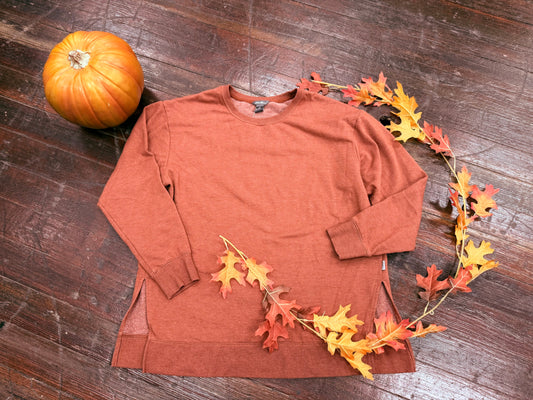 Eddie Bauer Orange Crewnecks, L