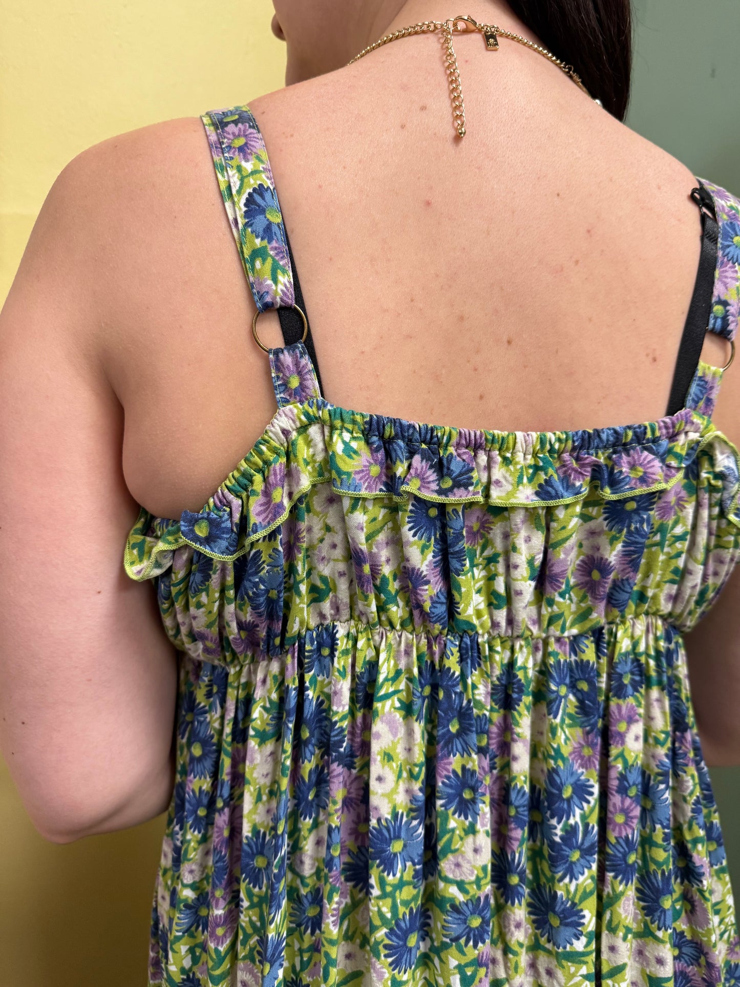 Natural Life Green Floral Dresses, M