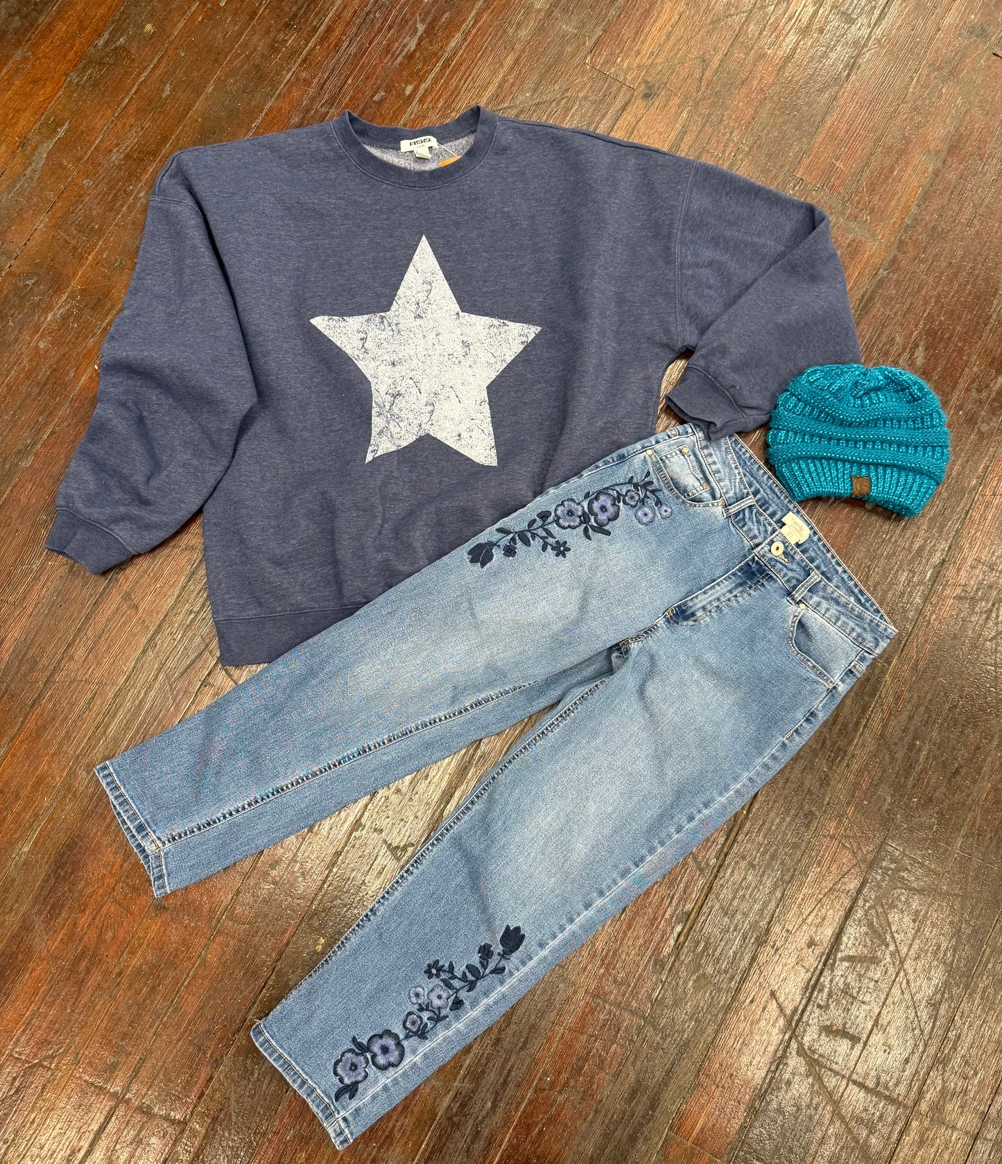 RSQ Navy Crewnecks, XL