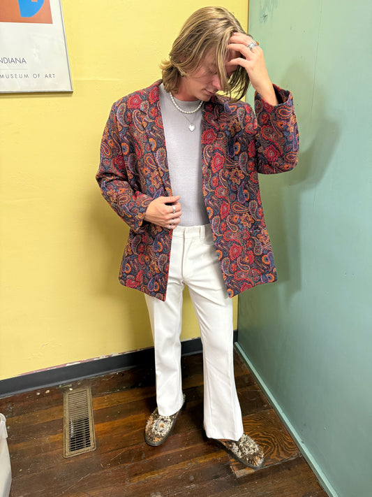 Toni Woods orange paisley Vintage Blazers, 40