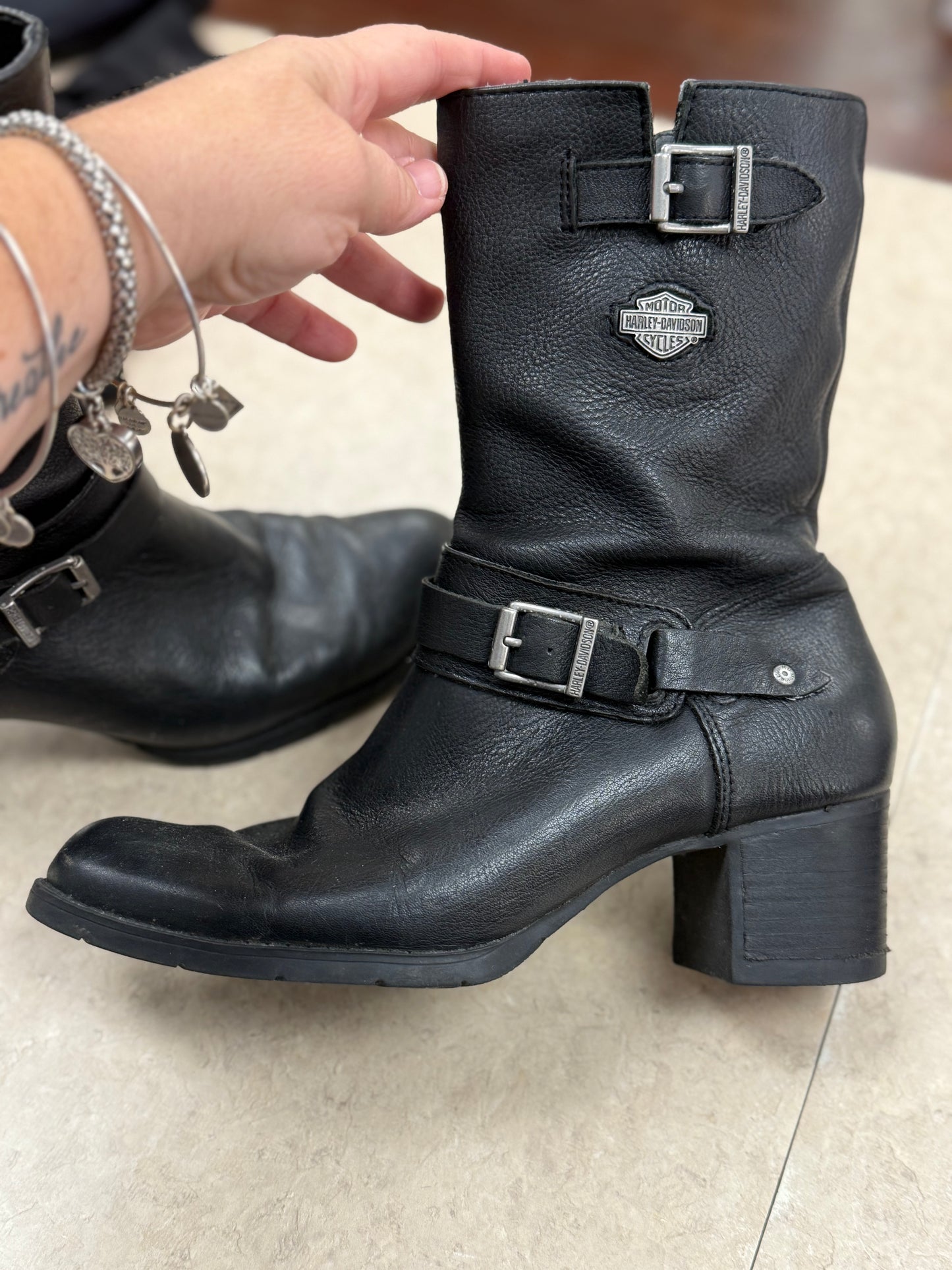 Harley Davidson Black Boots, 9