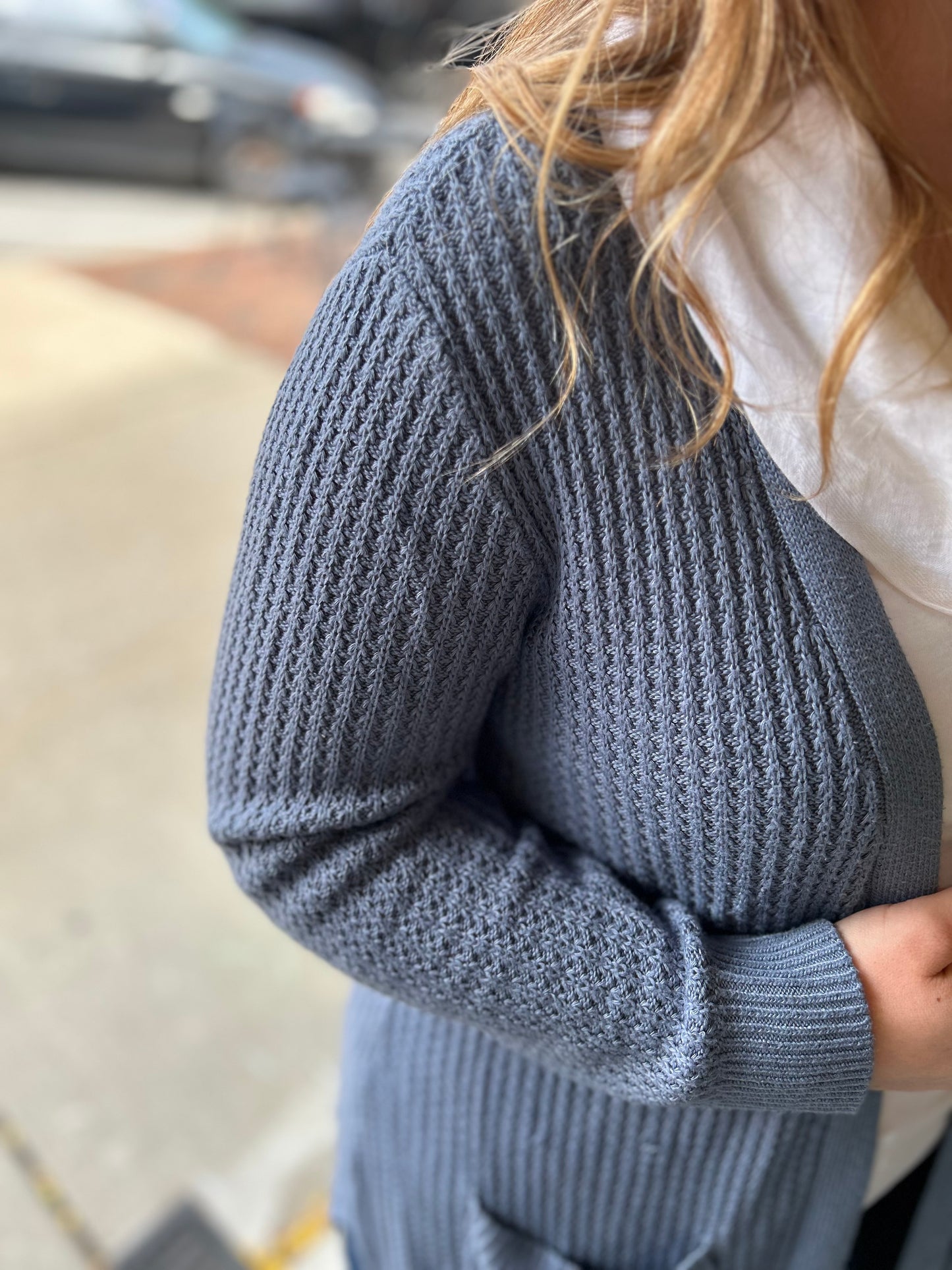Market & Spruce Blue Cardigans, L