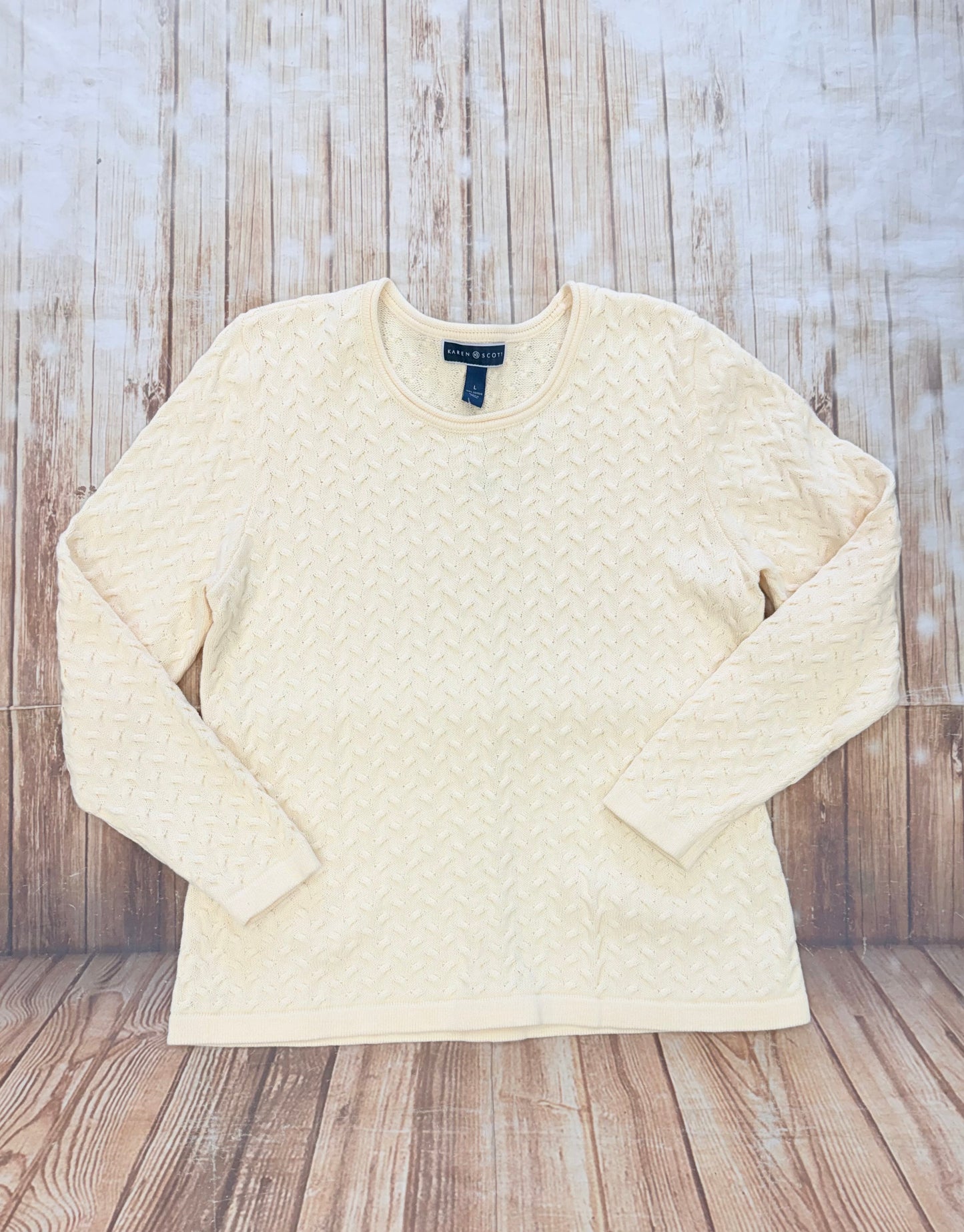 Karen Scott Yellow Sweaters, L