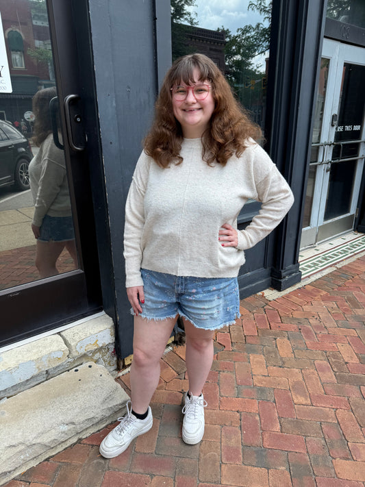 Vince Camuto Cream Sweaters, Medium