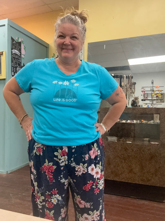 Life is Good Blue Tops, XXL