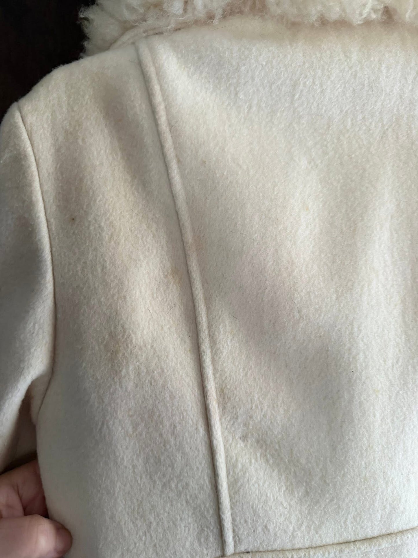 ruby martin cream Vintage coat, xs/small