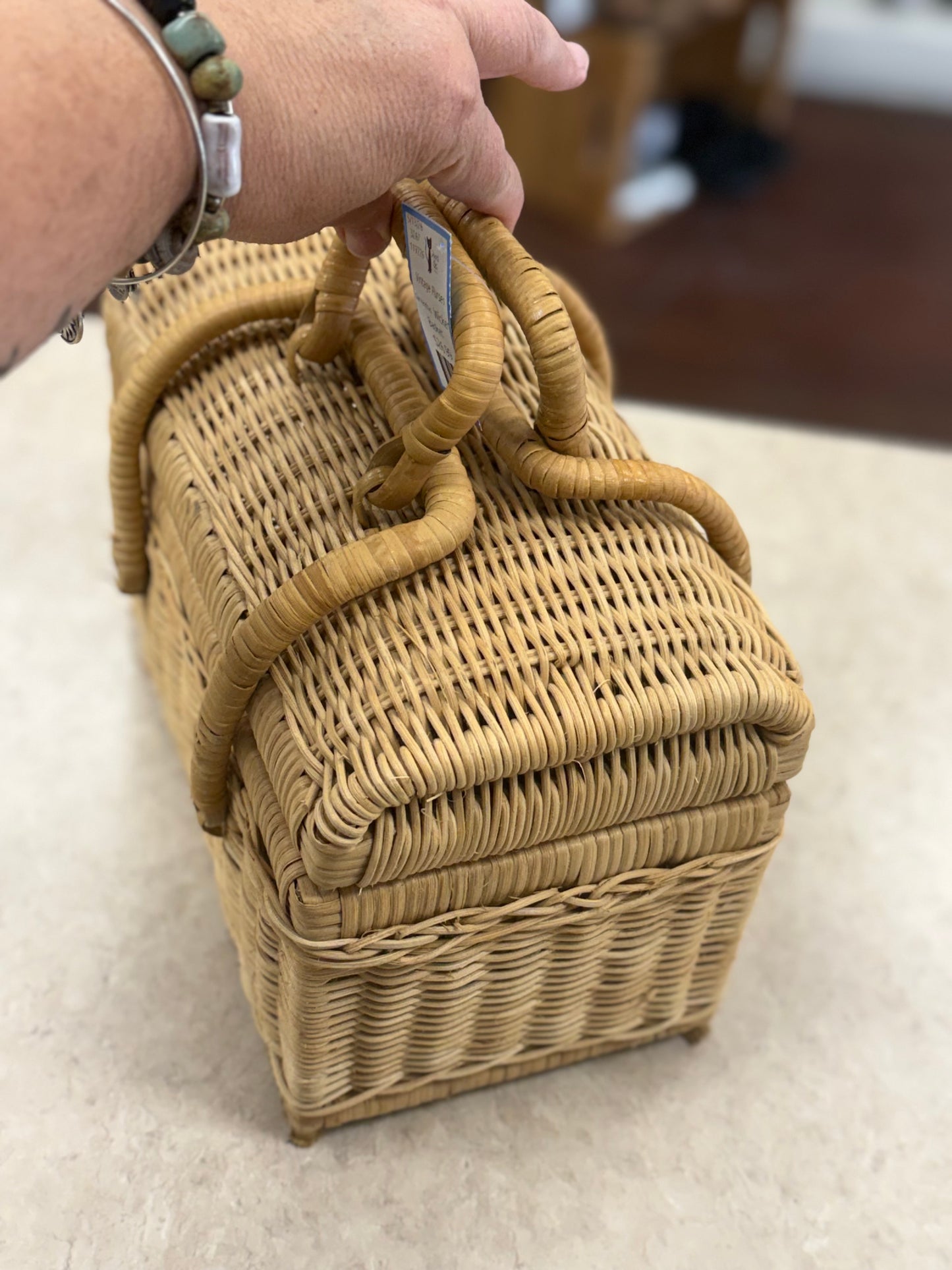 Basket Wicker Vintage Purses, Handbag