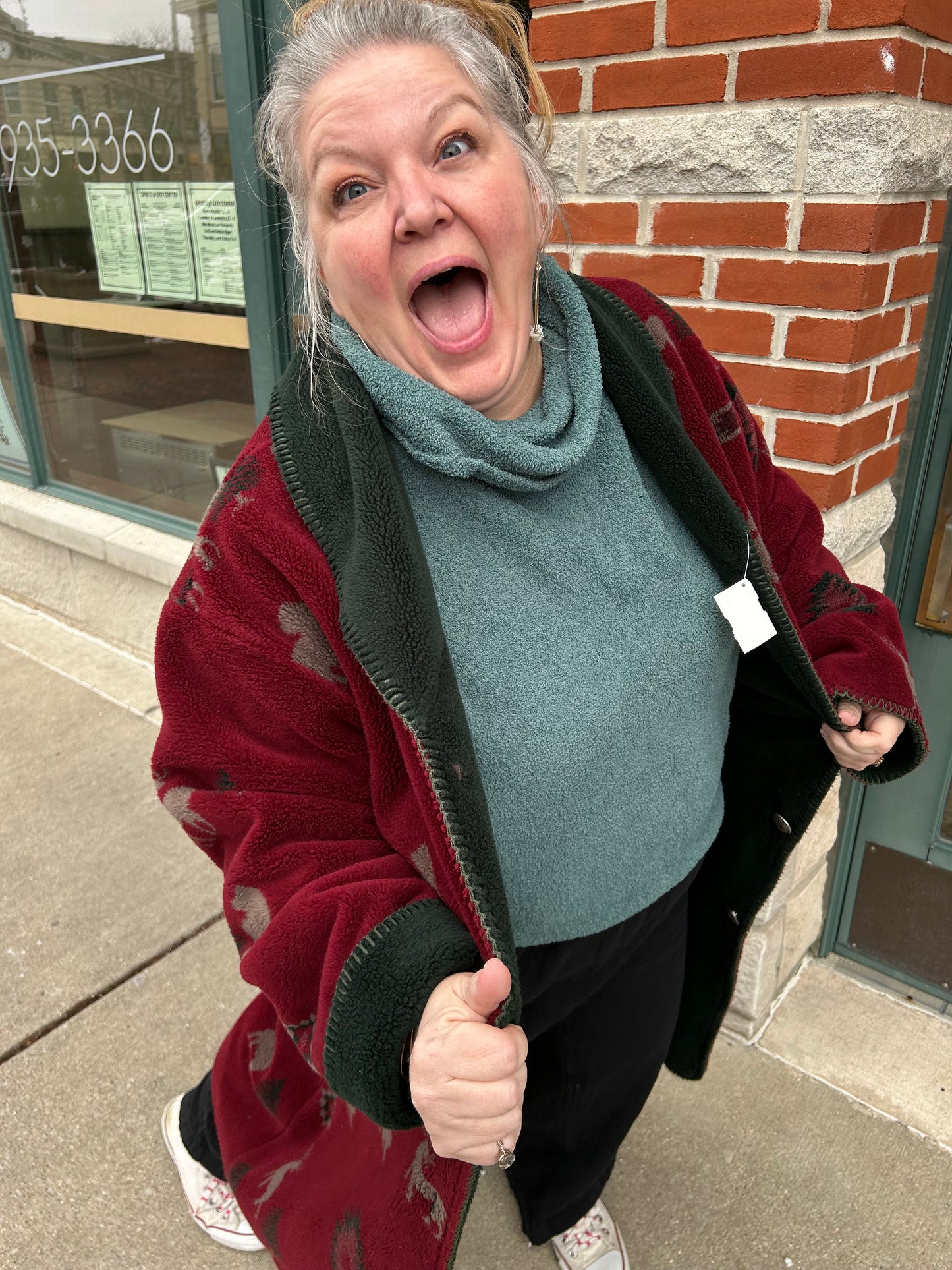 Denali maroon Vintage coat, xl
