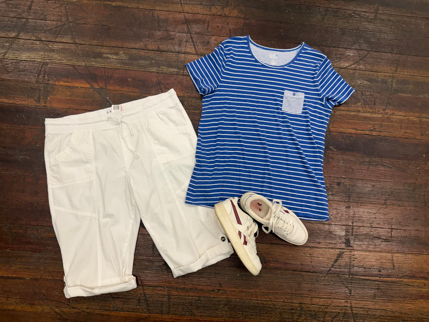 croft and barrow blue/white Tops, m
