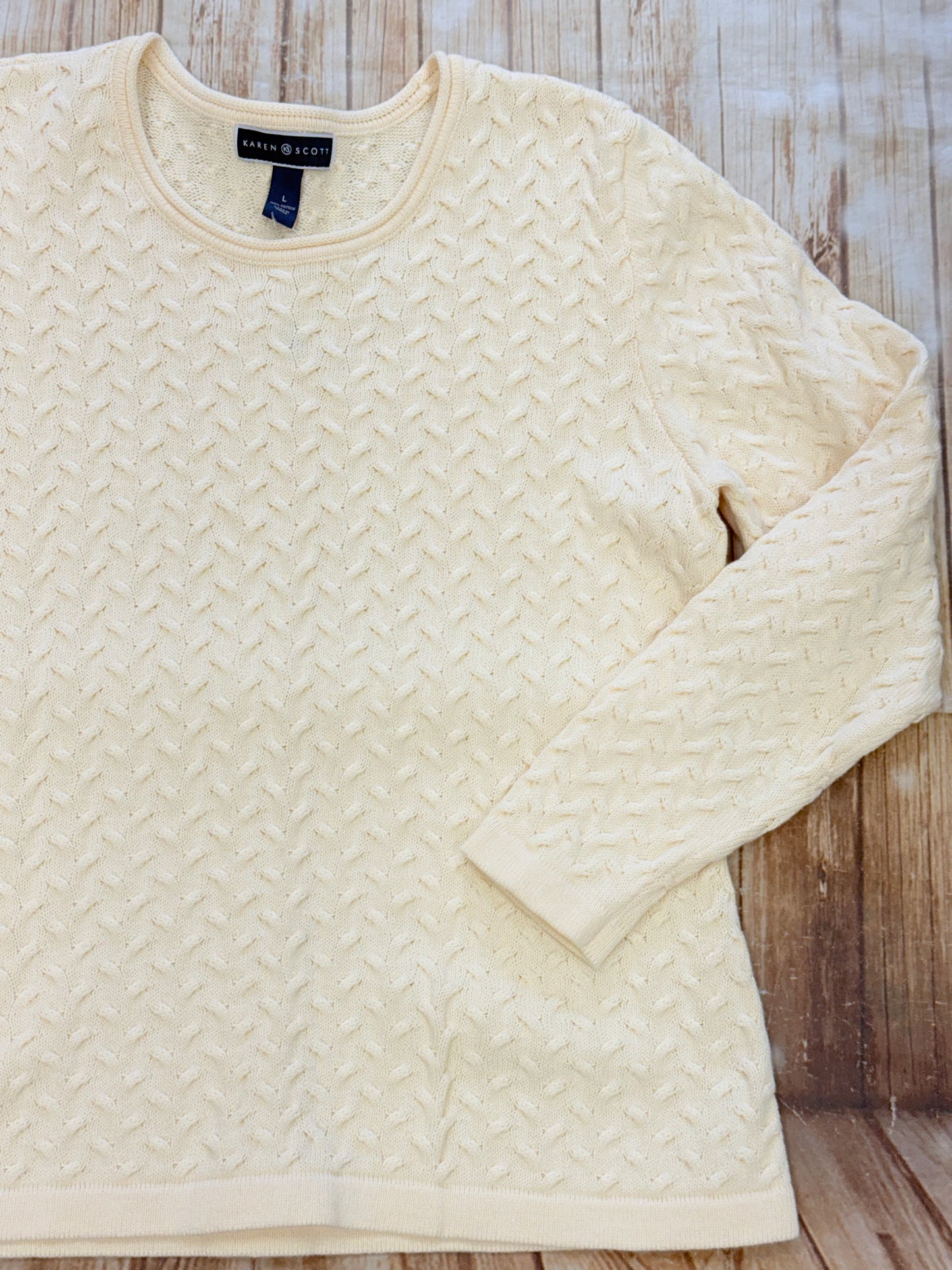 Karen Scott Yellow Sweaters, L