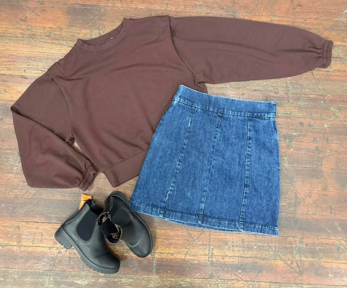 Calia Brown Crewnecks, S