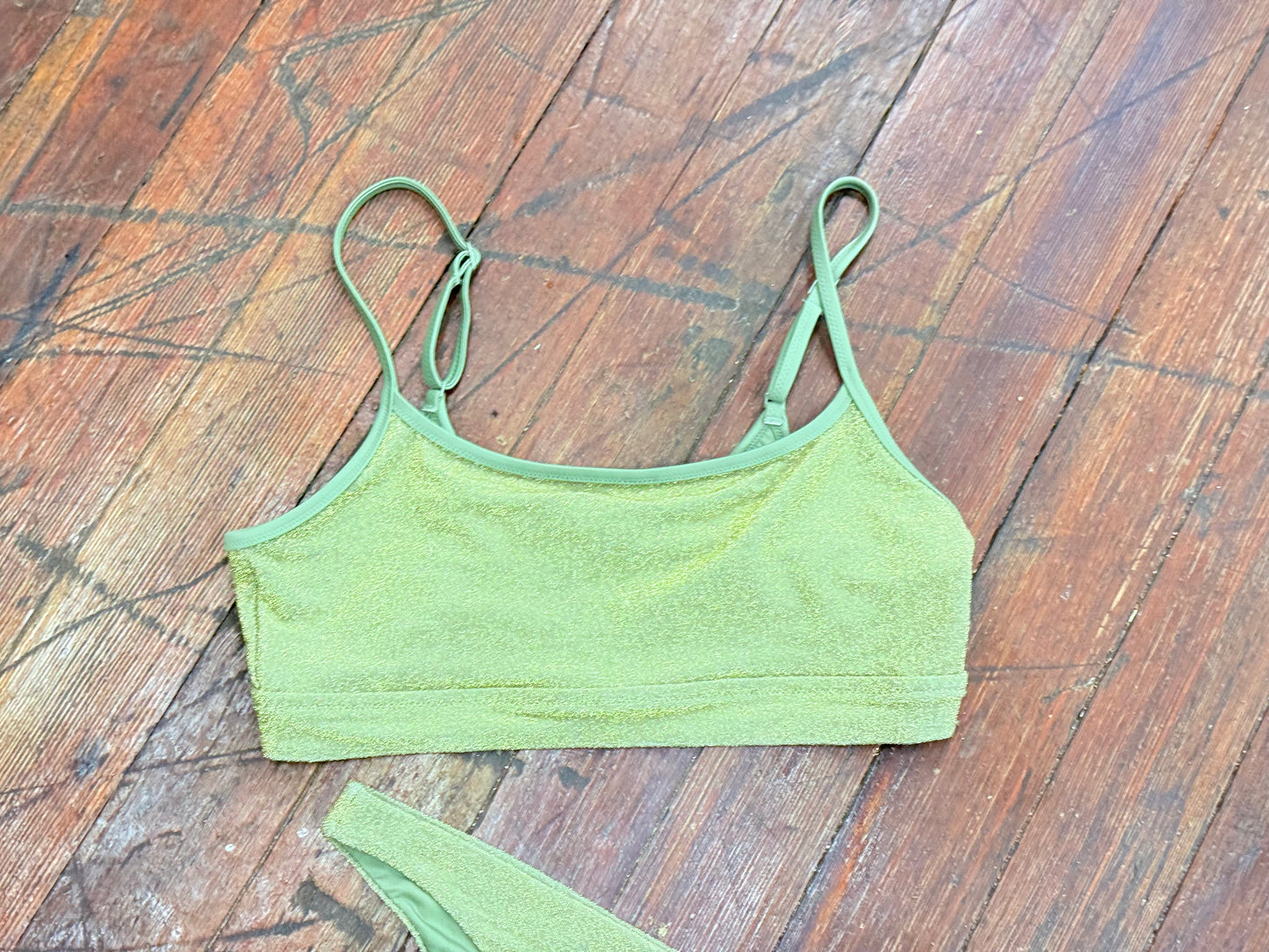 aerie green glitter Swimsuits, l