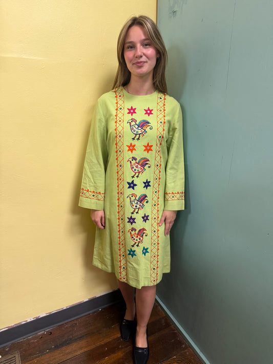 Vivo folk art green Vintage