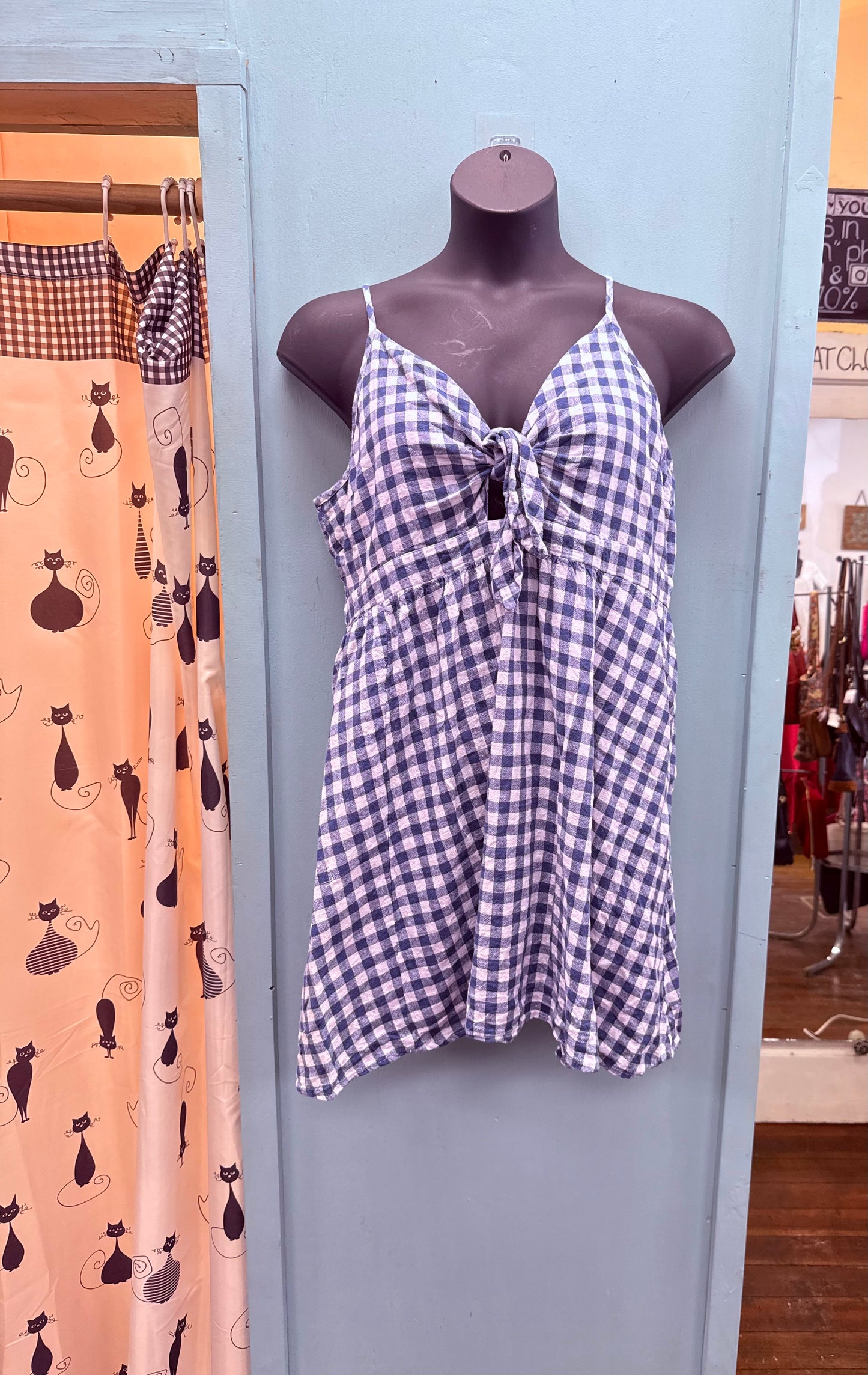 Old Navy Blue Gingham Dresses, XXL