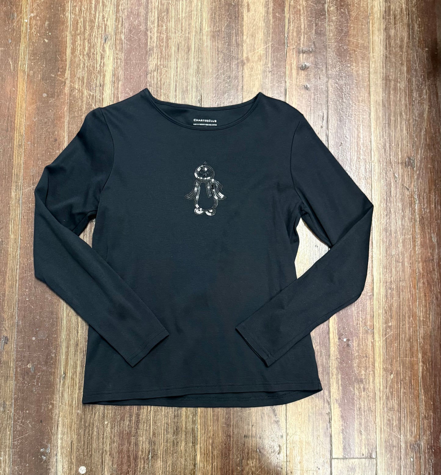 charter club black Tops, medium