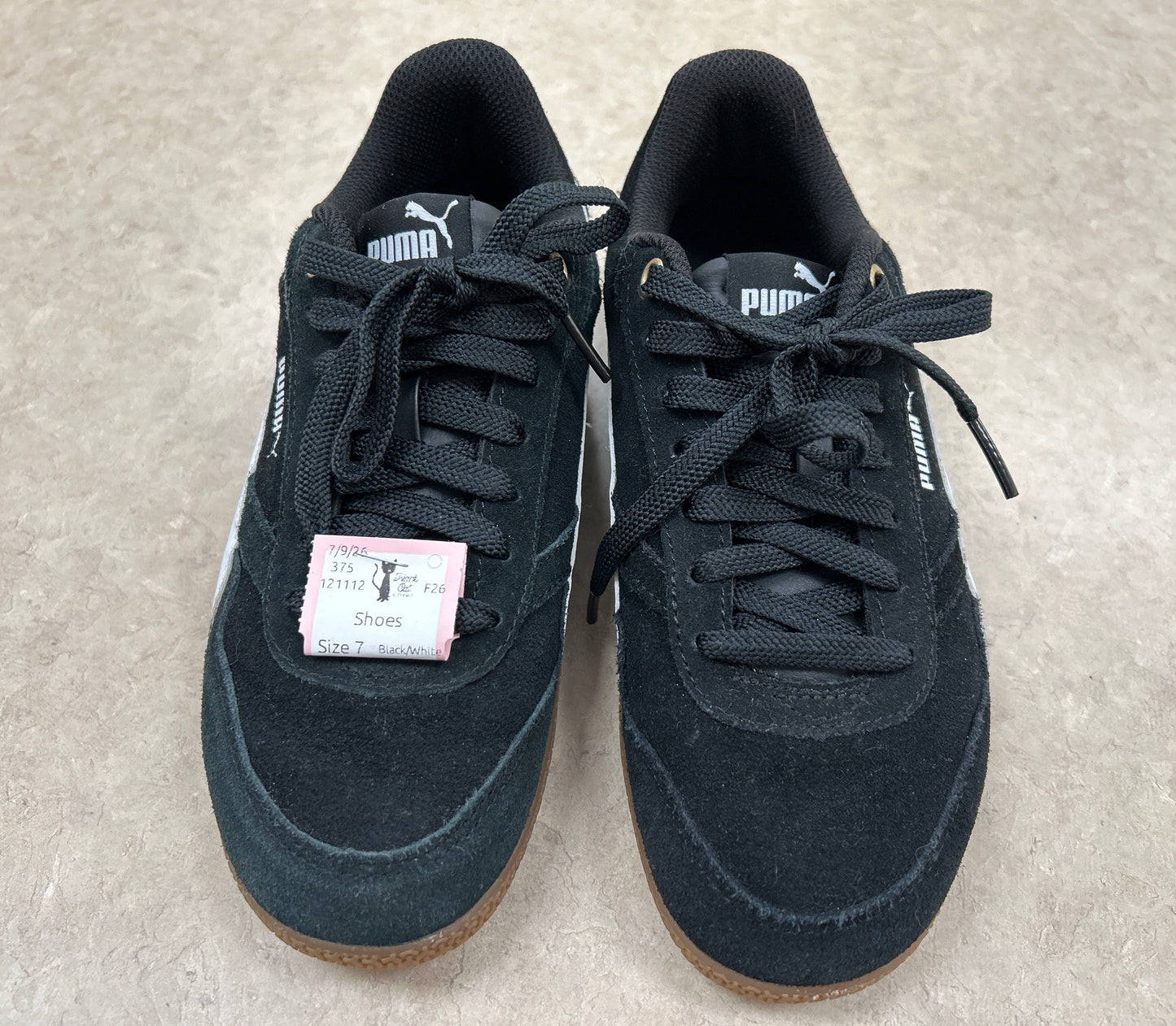 Puma Black/White Shoes, 7