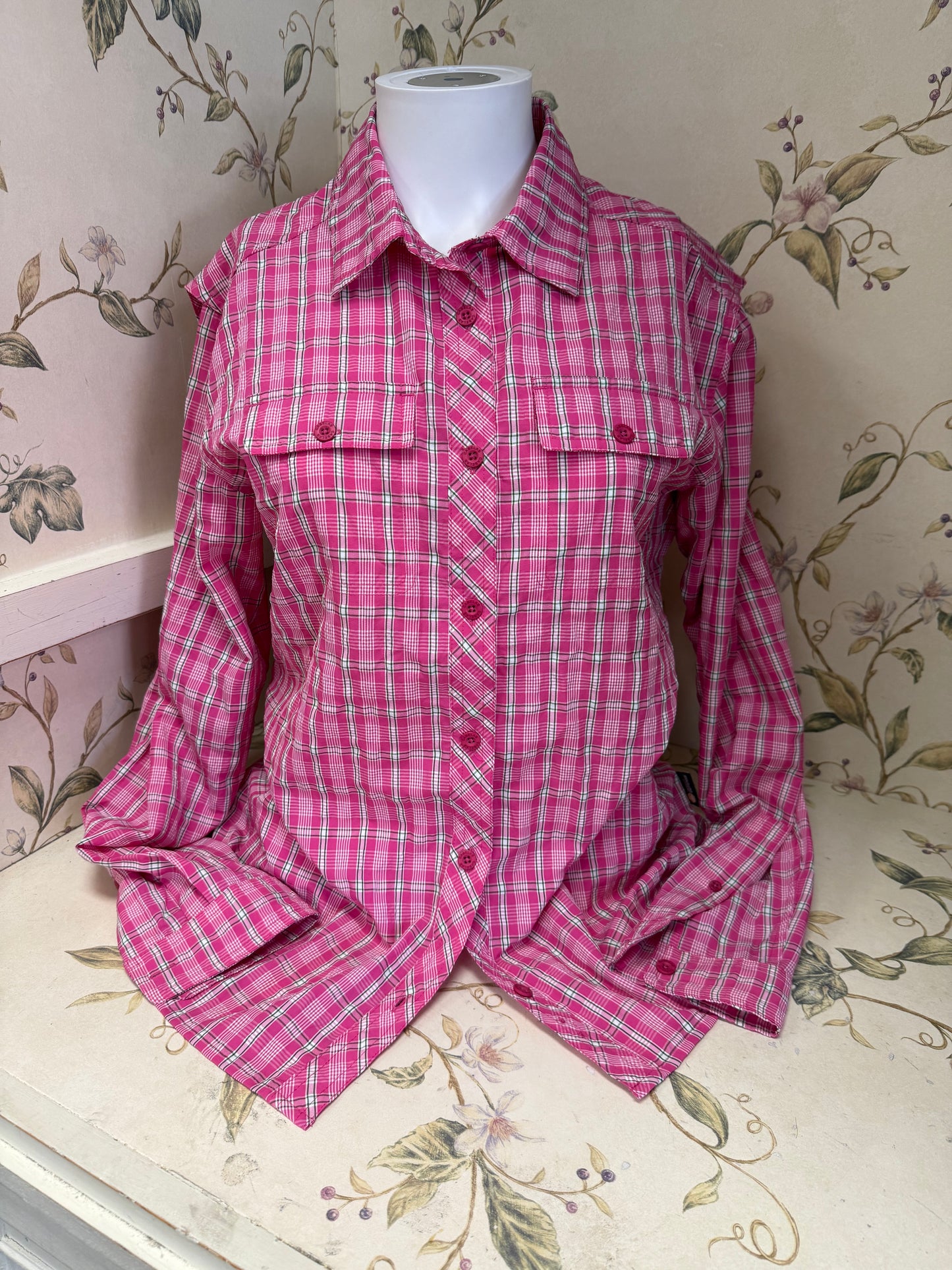 Cabela's Pink Plaid Tops, L