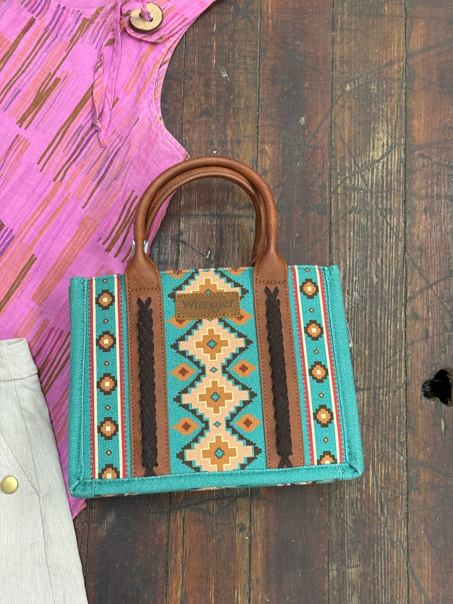 wrangler teal/brown Purses