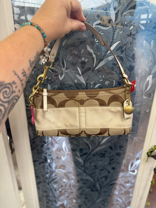 Coach Cream / Brown Purses, Small