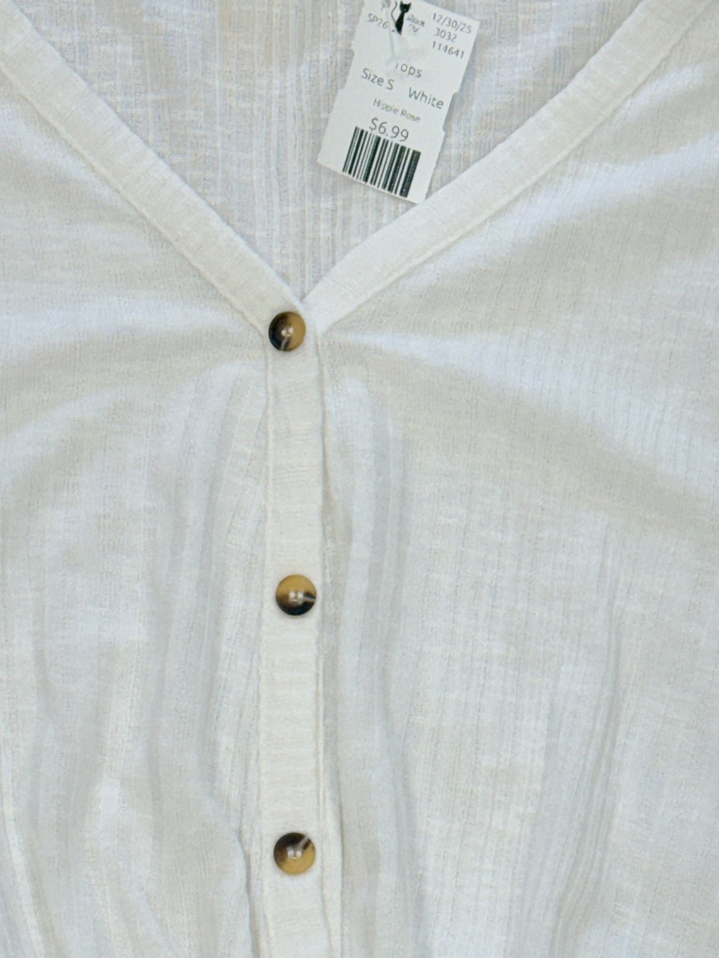 Hippie Rose White Tops, S