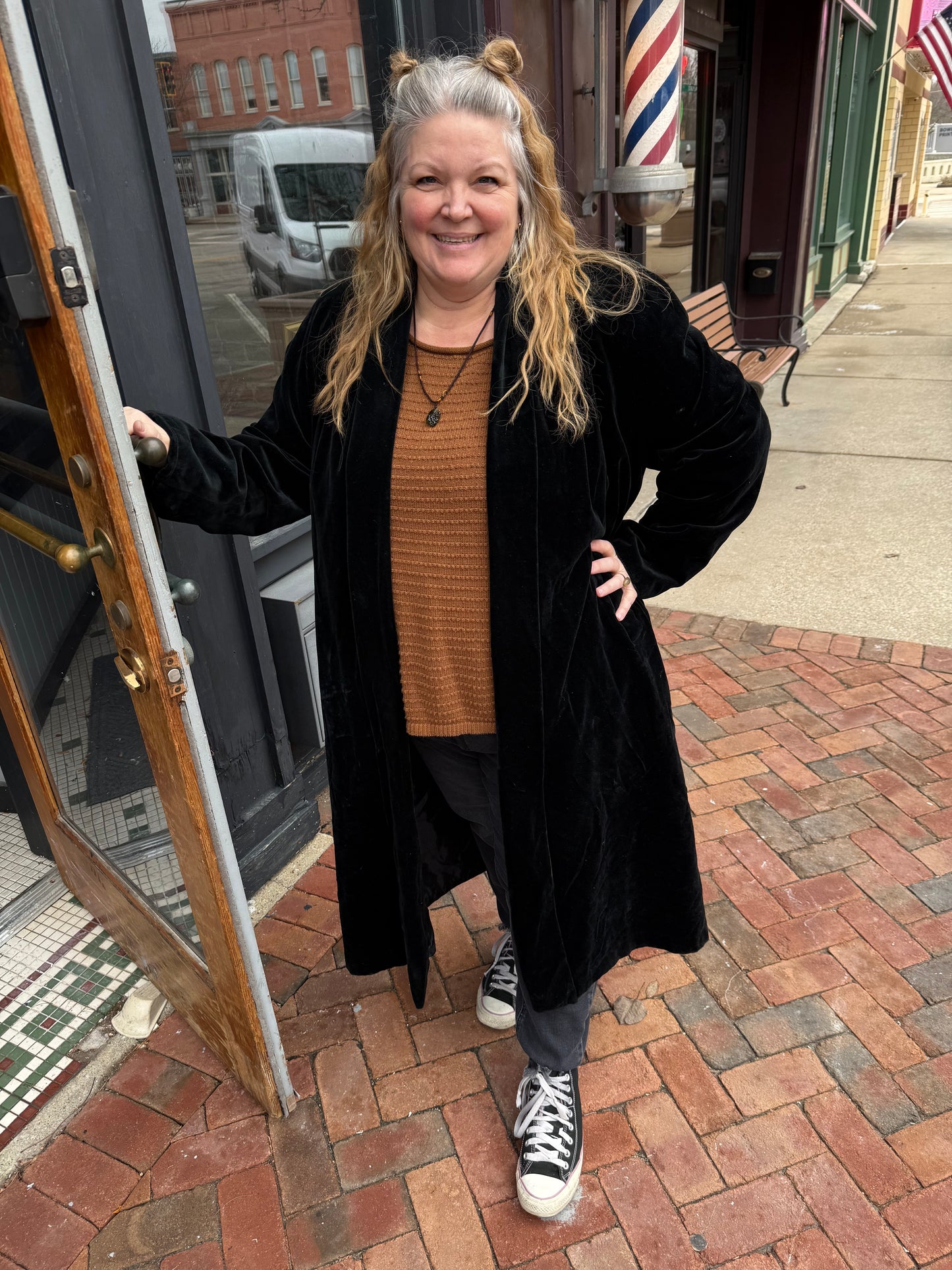 black velvet Vintage coats