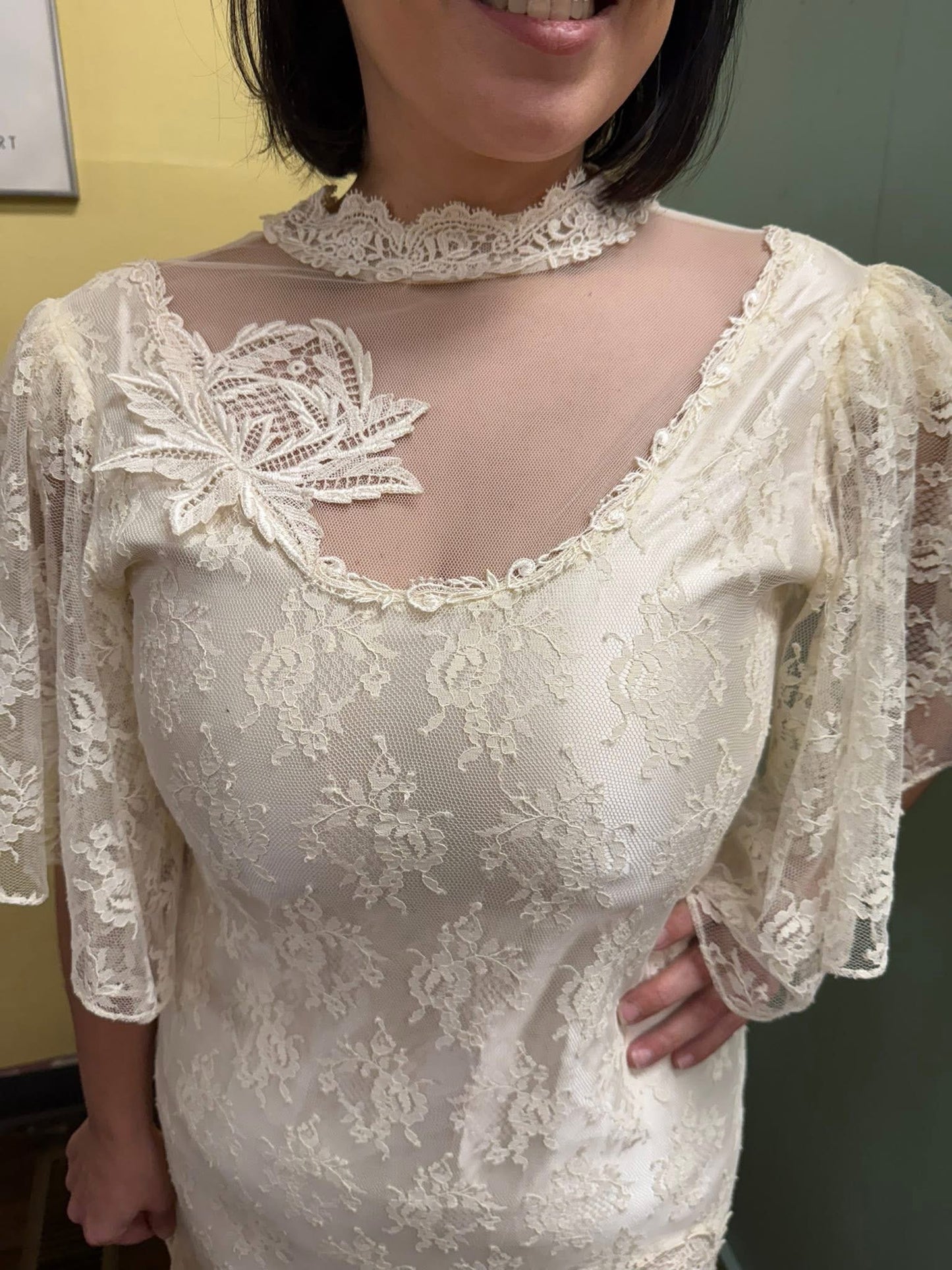 wedding dress white Vintage, small/medium