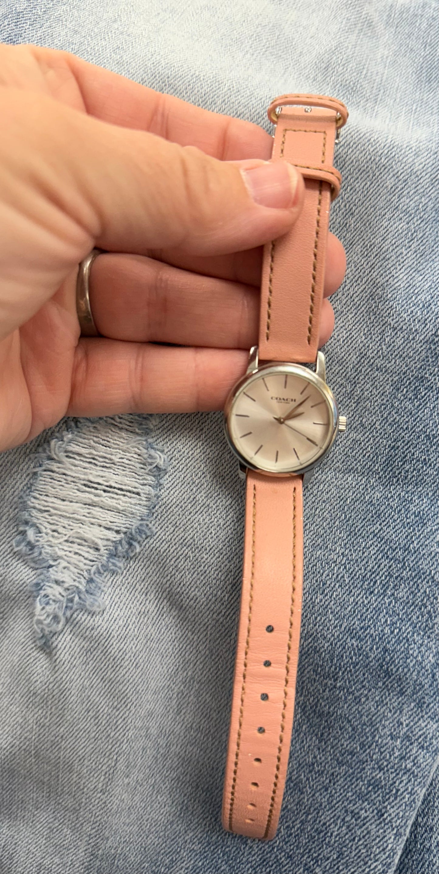 Coach Silver/ Pink Watches, Round