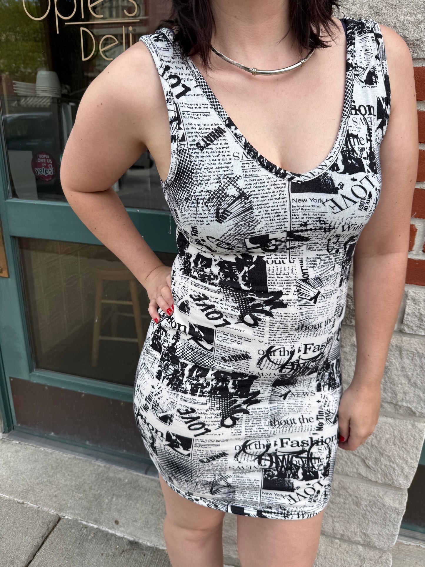 almost famous black & white Dresses, medium
