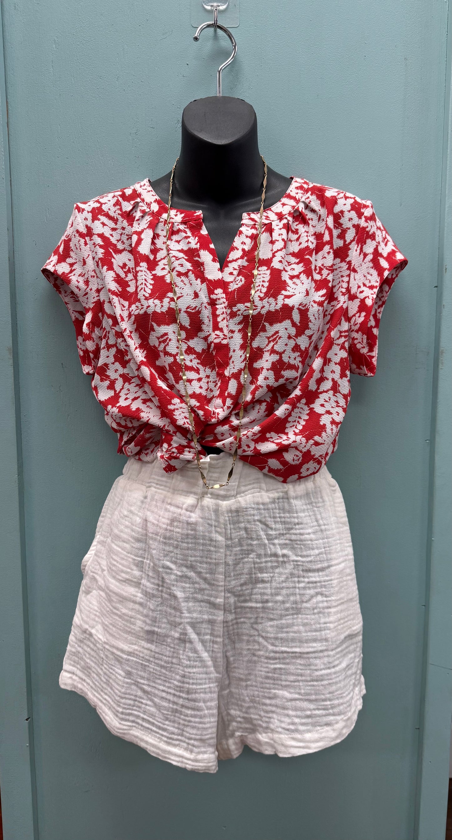 Fun2Fun Red/White Tops, L