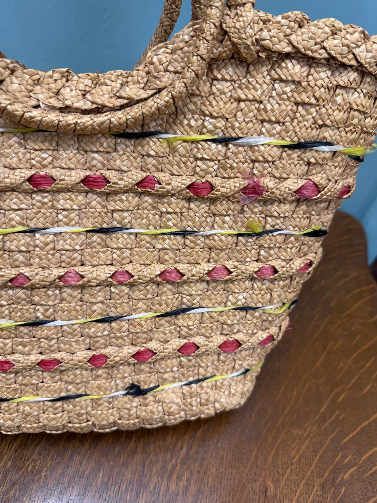 wicker tan with flecks of color Purses