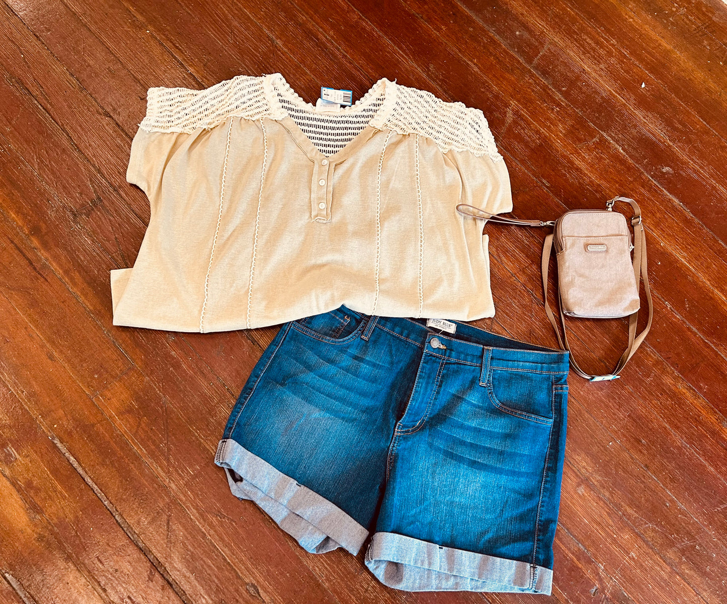 Judy Blue Denim Shorts, 1XL