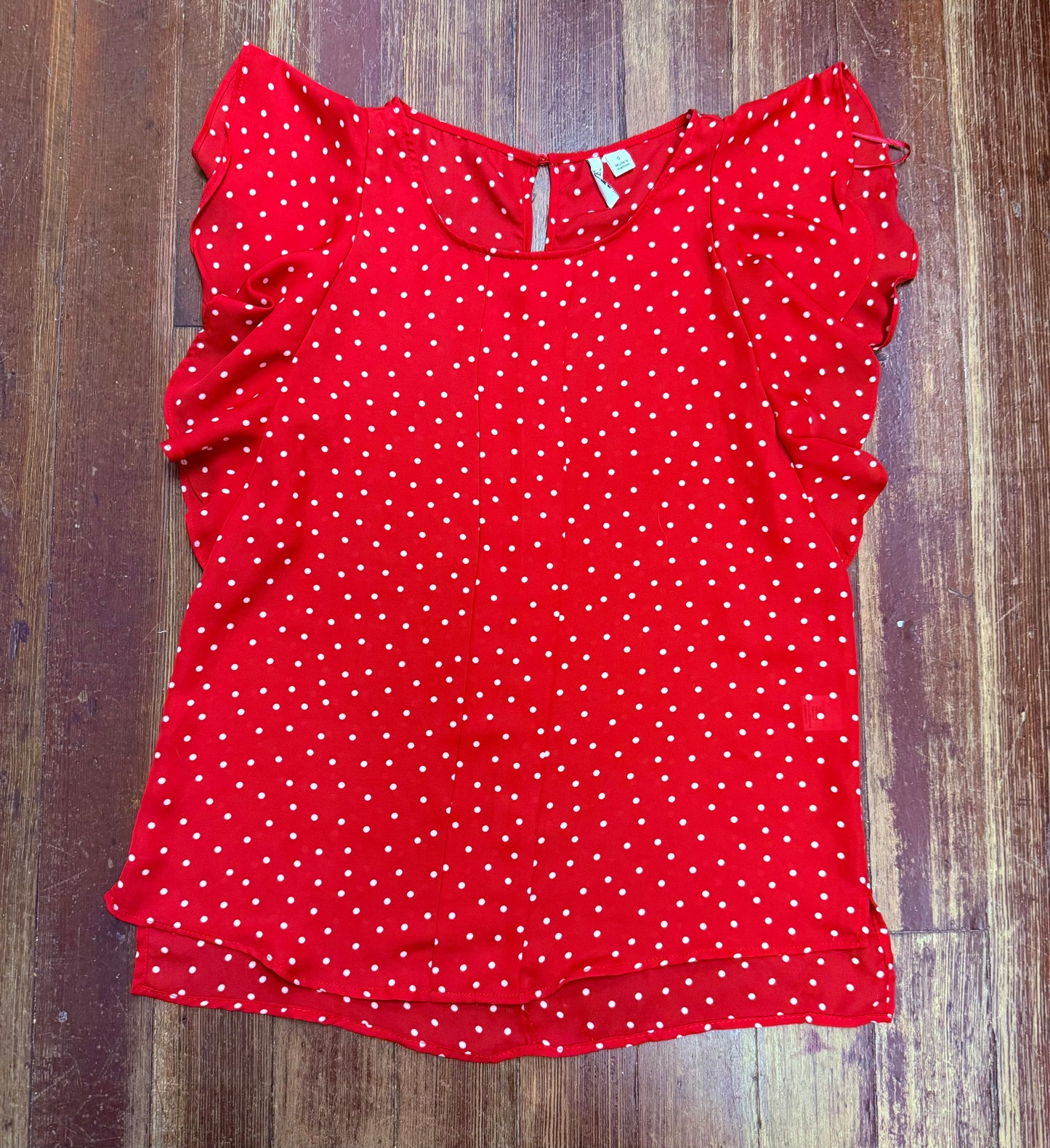 Elle red/white Tops, small