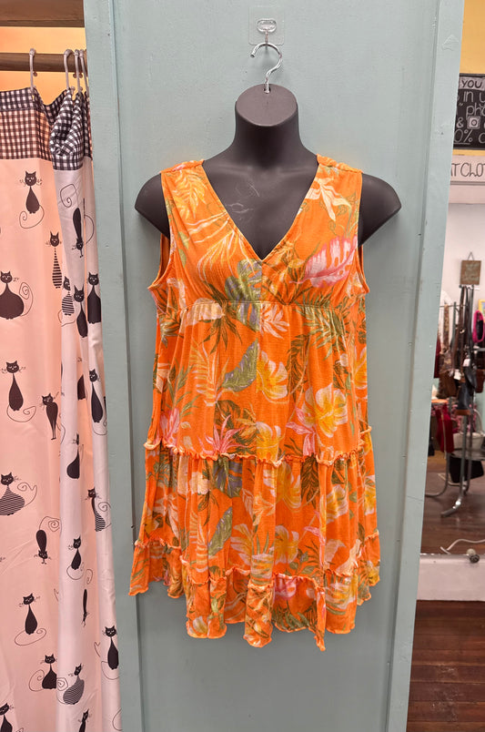 All in Love Orange Dresses, L