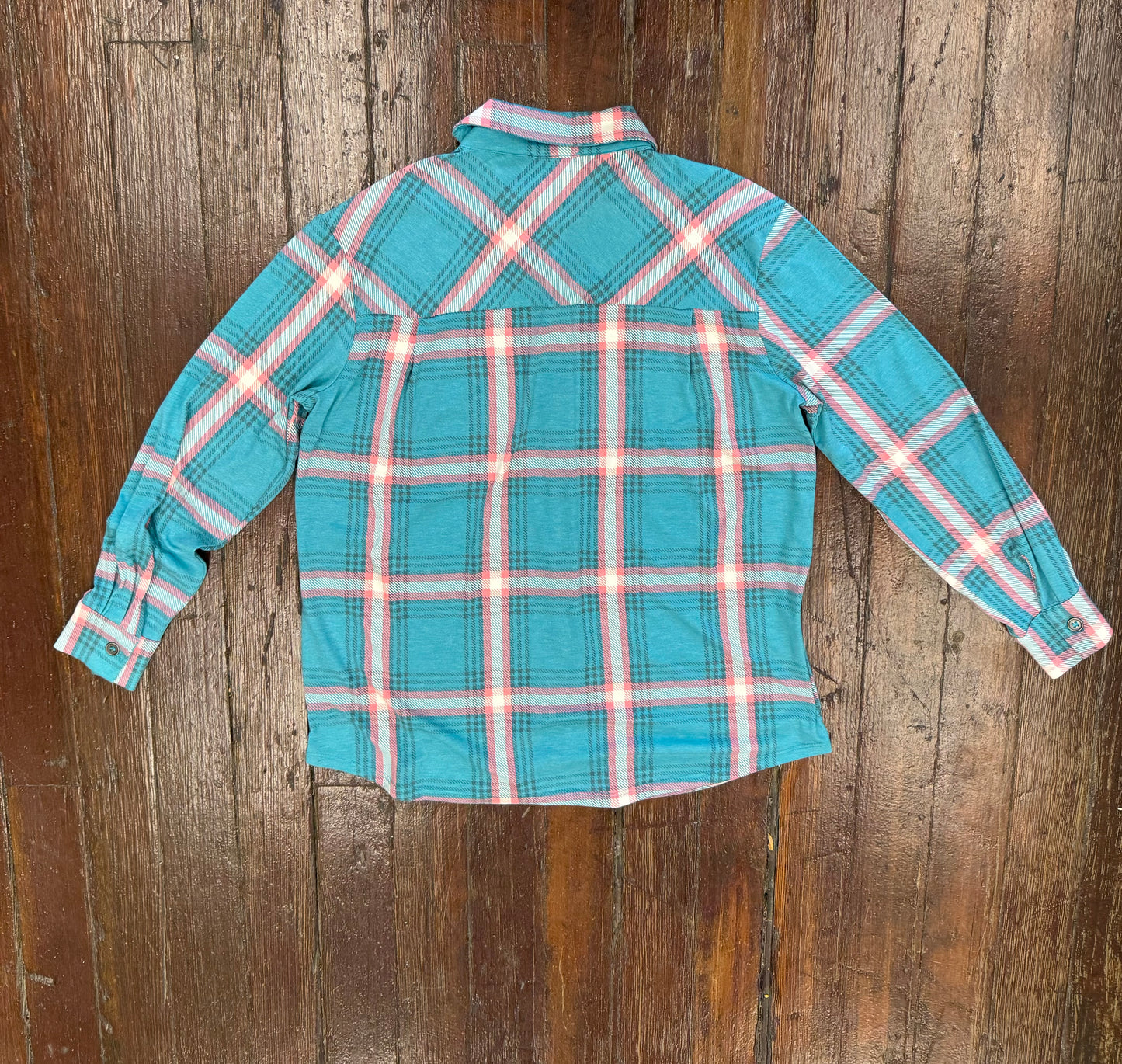 Zenana Blue plaid Tops, S