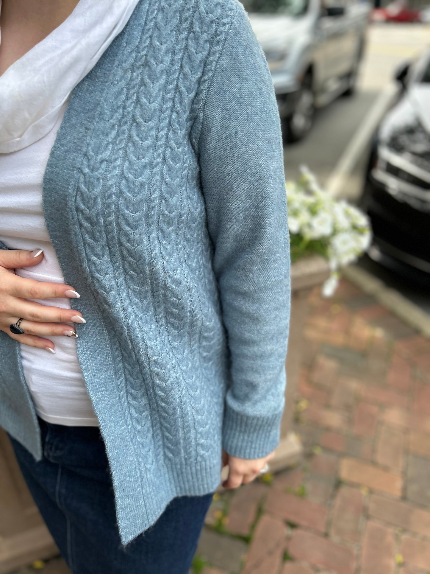 croft and barrow tealish Cardigans, medium