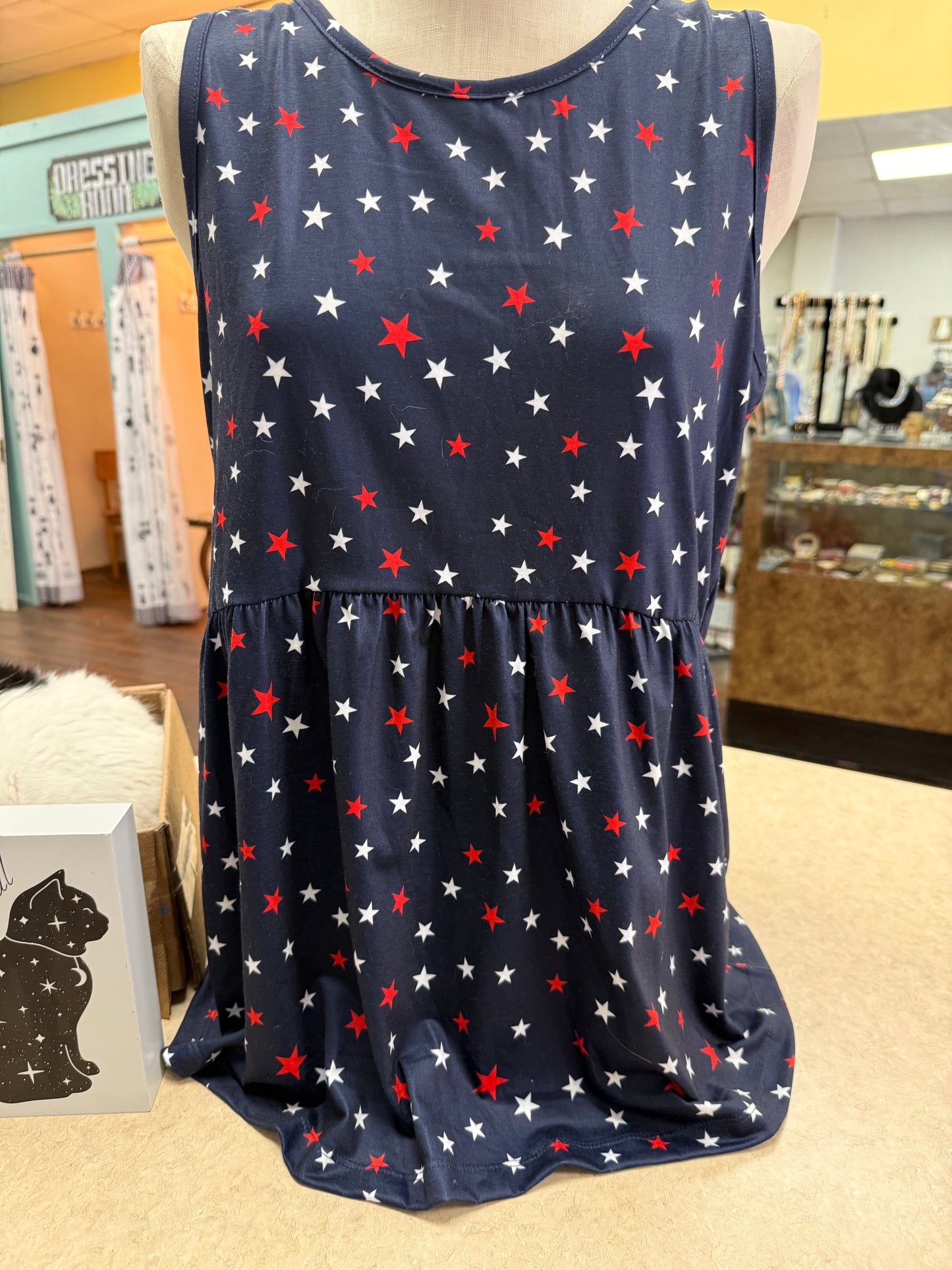 Michelle Mae Blue Tank Tops, M