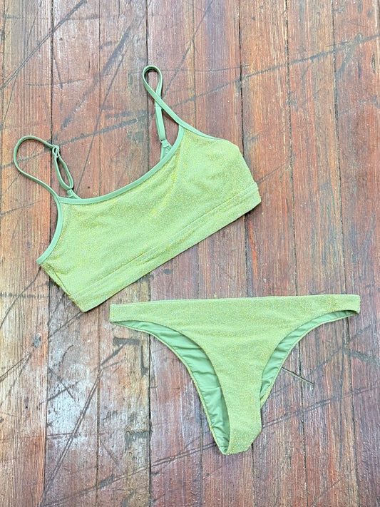 aerie green glitter Swimsuits, l